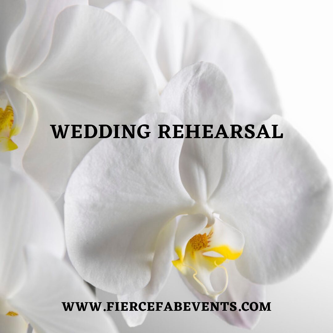 Your wedding rehearsal is practice for your actual ceremony. 

It&rsquo;s a chance for the entire wedding party to 

* shake the jitters
* get to know each other
* iron out any snags 
* practice the ceremony, processional, recessional, etc. 

#fierce