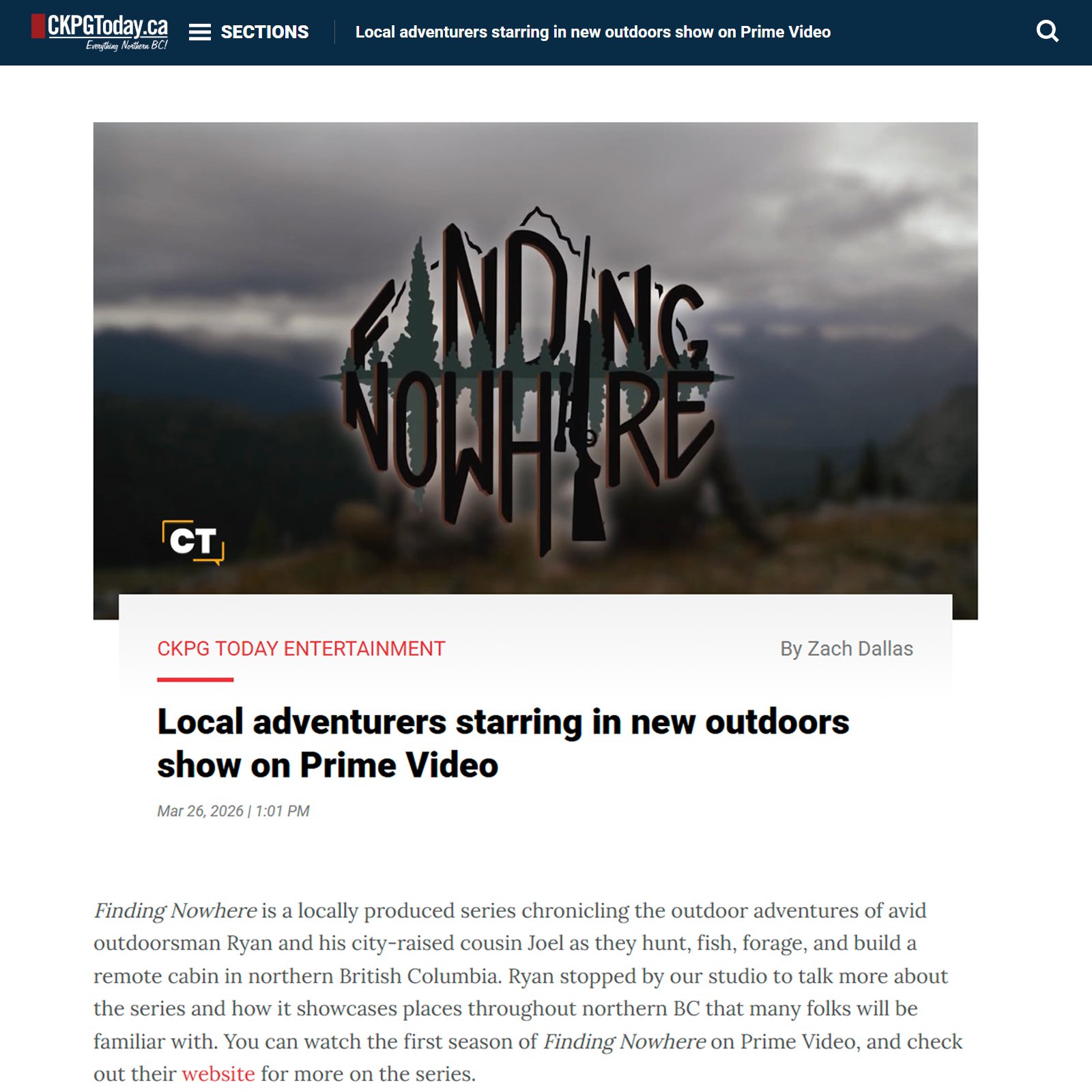 Local adventurers starring in new outdoors show on Prime Video