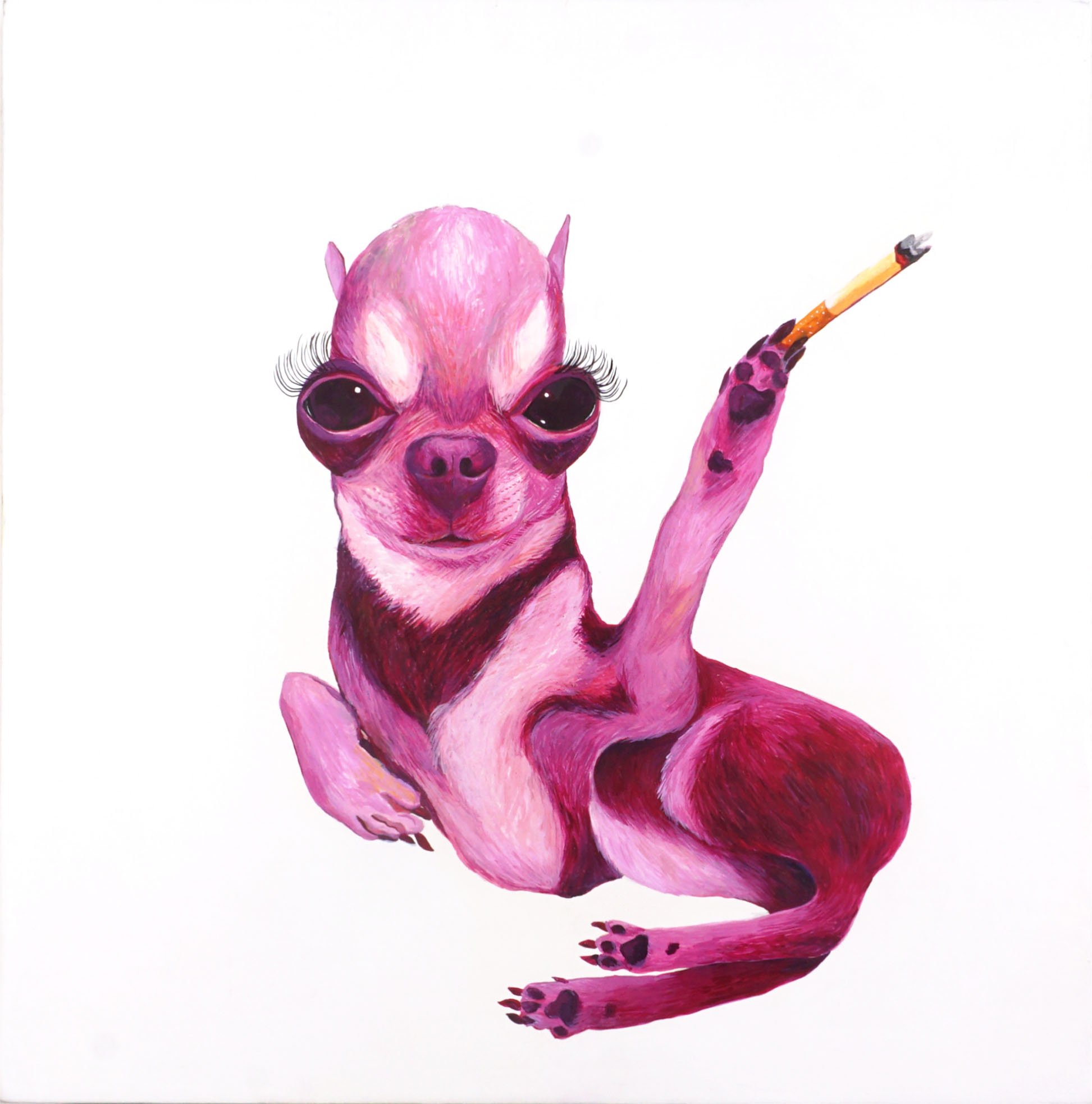 "Olympia", 2024, 15 x 15 inches, tempera on panel