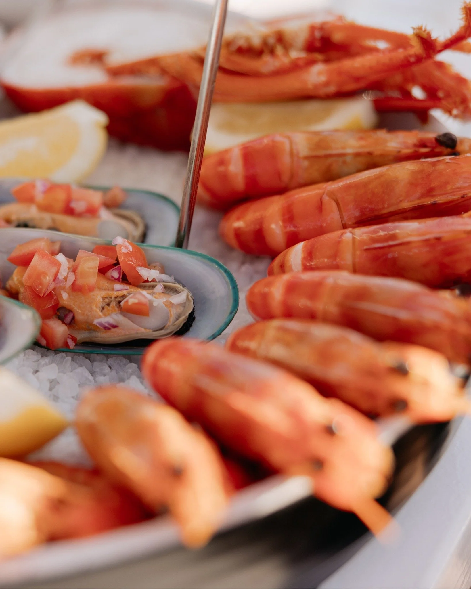 Seafood share feast: beer-battered fish, salt &amp; pepper calamari, miso butter scallops, Moreton Bay Bugs, prawns, oysters, crab salad, salmon sashimi, marinated octopus, and chips. Doors open 11am. 

+++ Race you to the deck!

#seafood #sanssouci 