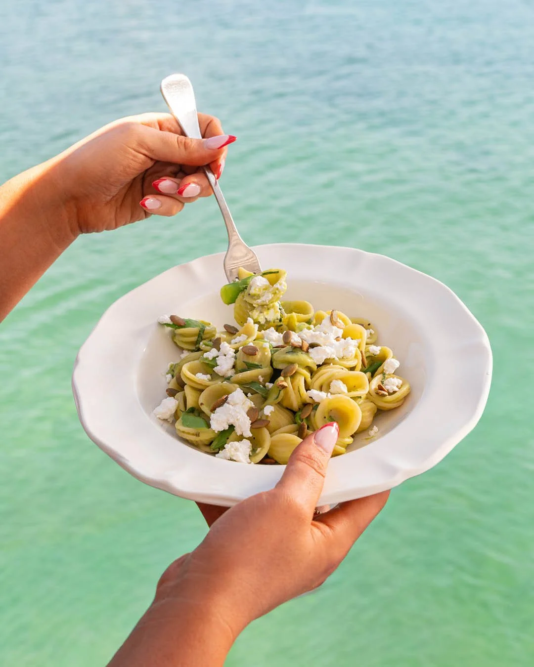A new fresh vegetarian favourite: Orecchiette Pasta (V) with baby pea pur&eacute;e and feta. Great for waterfront dining at St George Sailing Club.

#StGeorgeSailingClub #VegetarianFriendly #DiningByTheBay