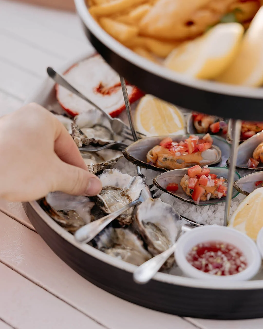 Seafood dreams are served! 

Our Signature Seafood Platter brings all the favourites: prawns, oysters, sashimi, scallops, bugs and more. Perfect for sharing with friends, a bottle of wine, and those golden-hour views.

#StGeorgeSailingClub #SeafoodPl