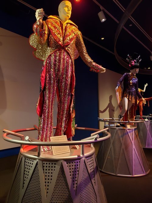 Vintage circus costumes on display at the Ringling Museum in Florida