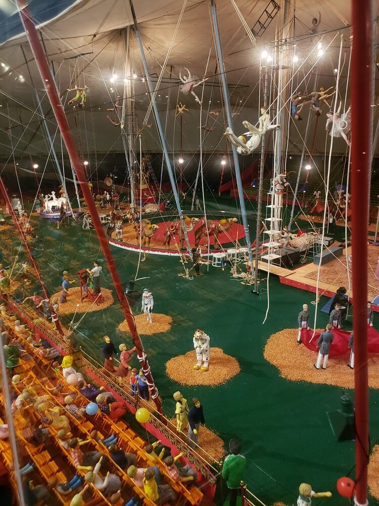 Miniature circus display at the Ringling Museum in Florida