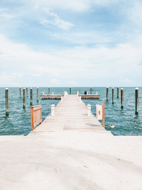 The pier at Amara Cay Resort in Islamorada, Florida