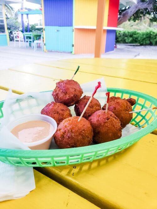 Conch Fritters at Big D's Conch Spot on Great Exuma
