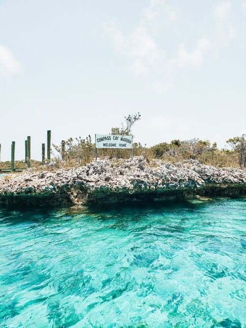 Compass Cay Marina entrance in the Bahamas