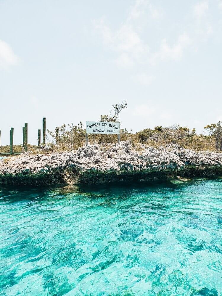 Compass Cay Marina entrance in the Bahamas