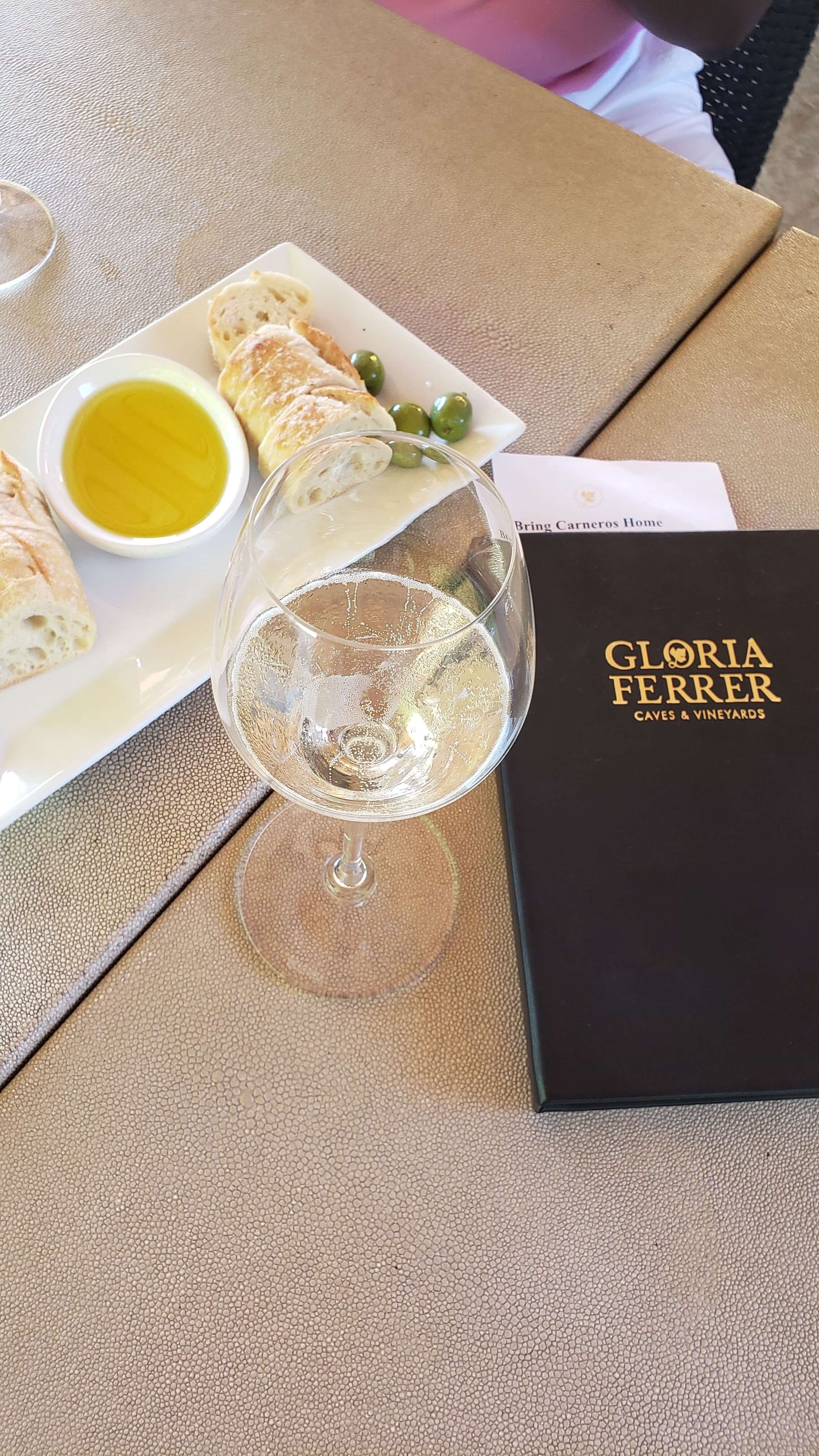 Wine tasting at Gloria Ferrer in Sonoma County