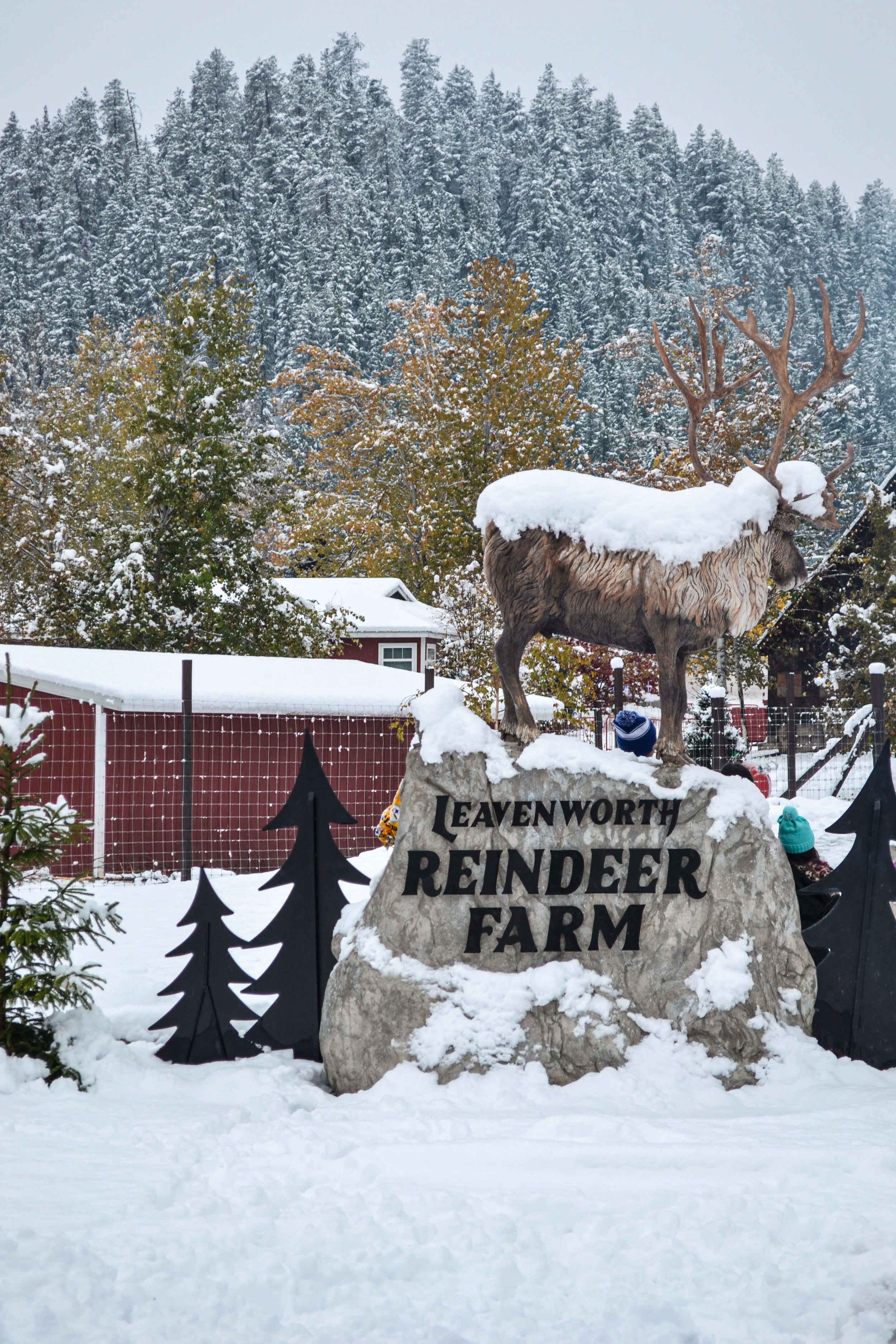 Leavenworth Reindeer Farm sign