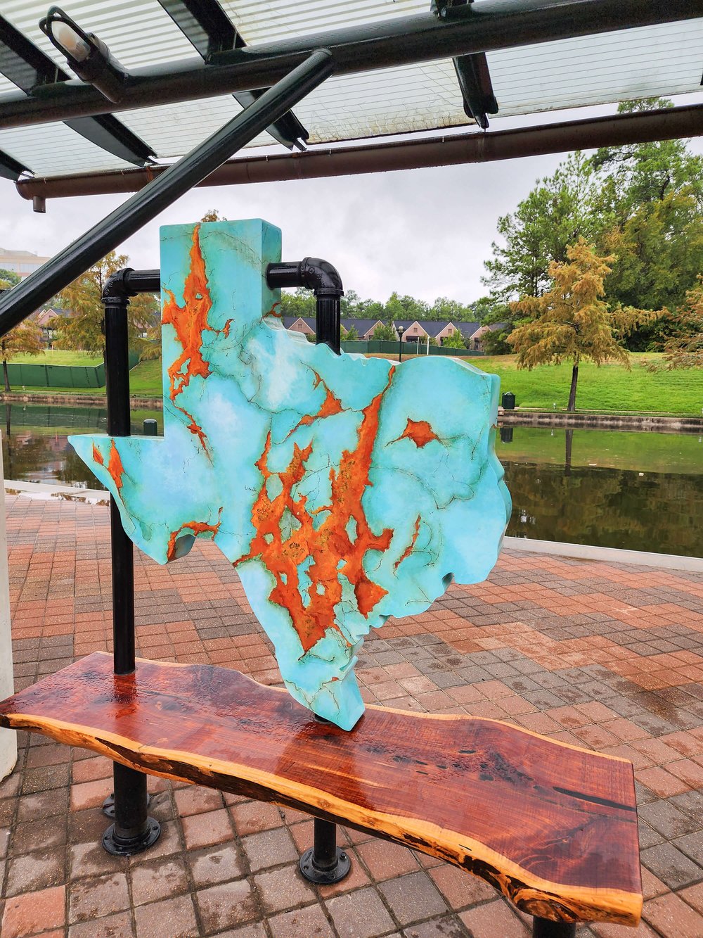 Texas Art Bench in The Woodlands