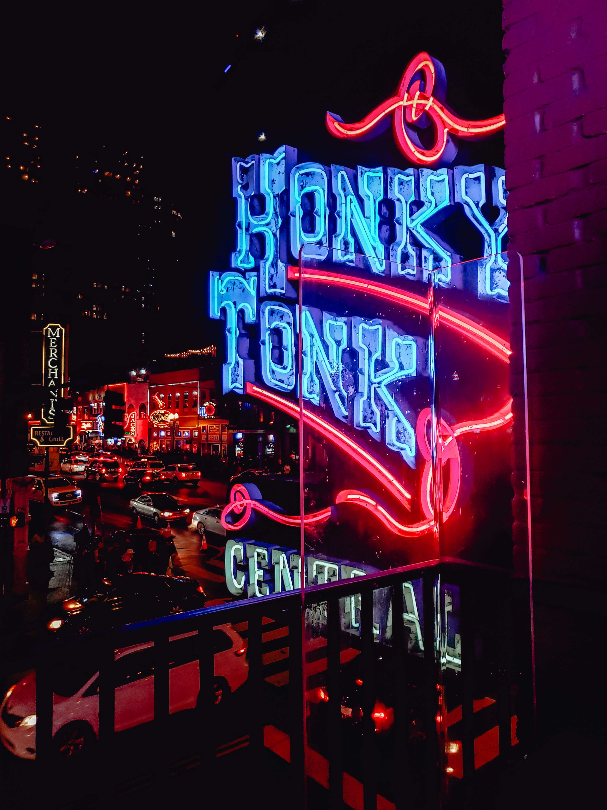 Honky Tonk Central neon sign Nashville