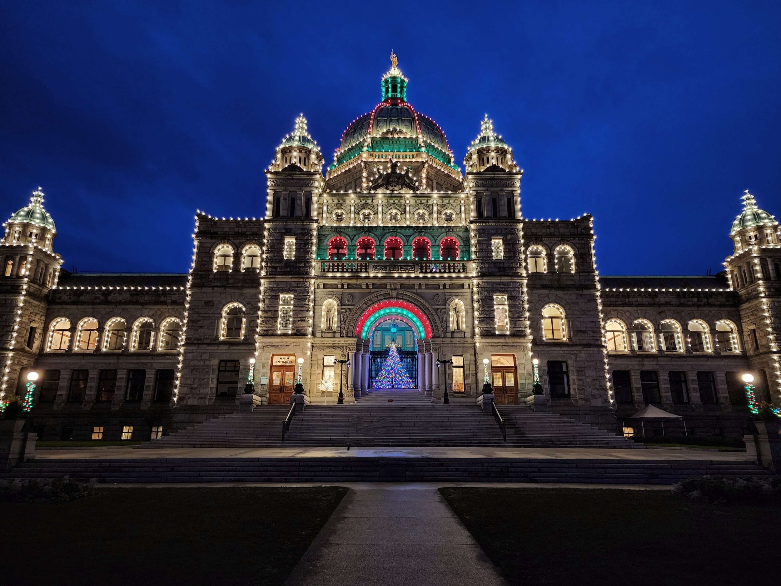 BC Legislative Building at Night