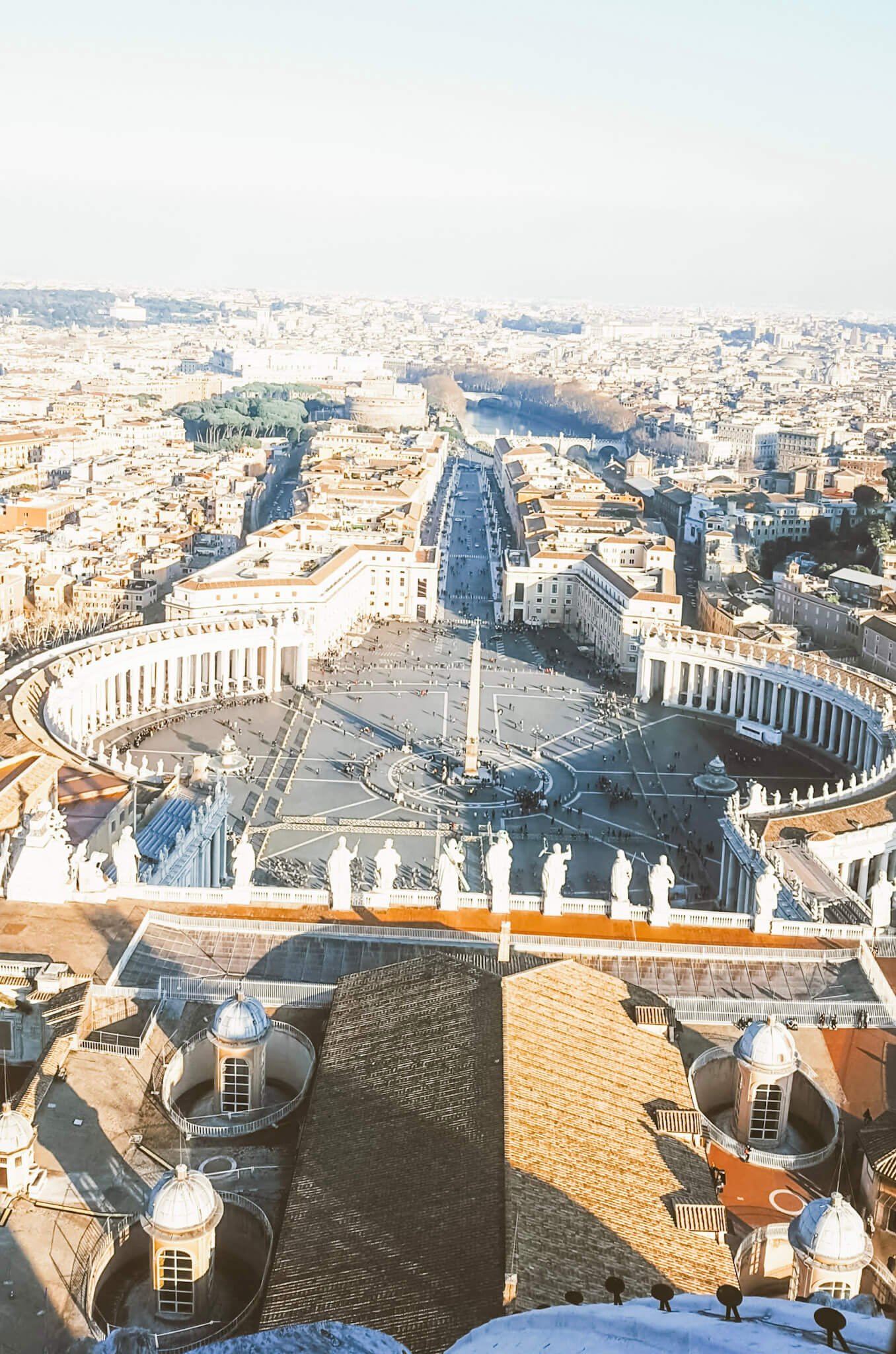View from the top of St. Peter's Basilica in Rome
