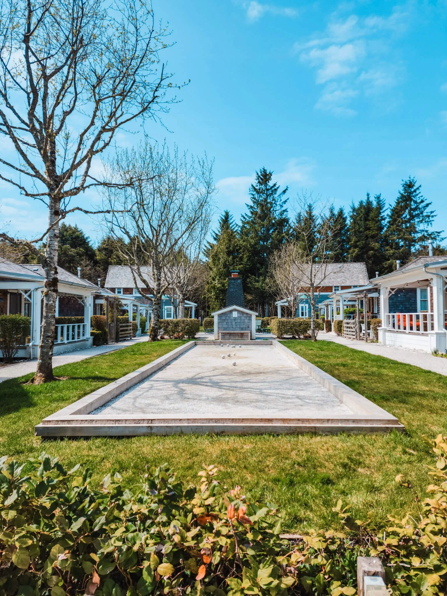 Bocce ball court in Seabrook, WA