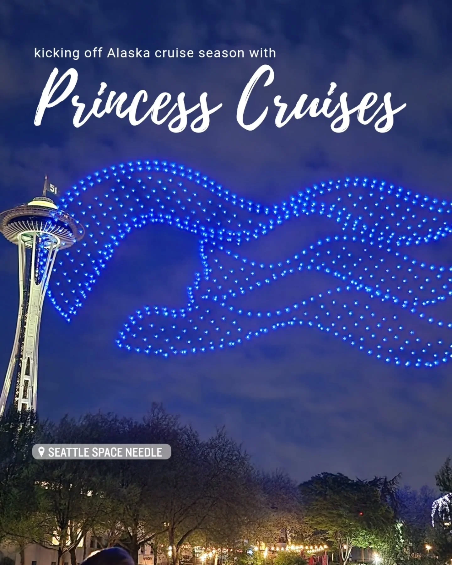 Welcome back to Seattle @princesscruises 🥂

May kicks off cruise season here in Seattle &amp; I couldn't think of a better way to celebrate than with an Alaskan-themed drone show! 

Princess Cruises isn't only celebrating the kick off to their bigge