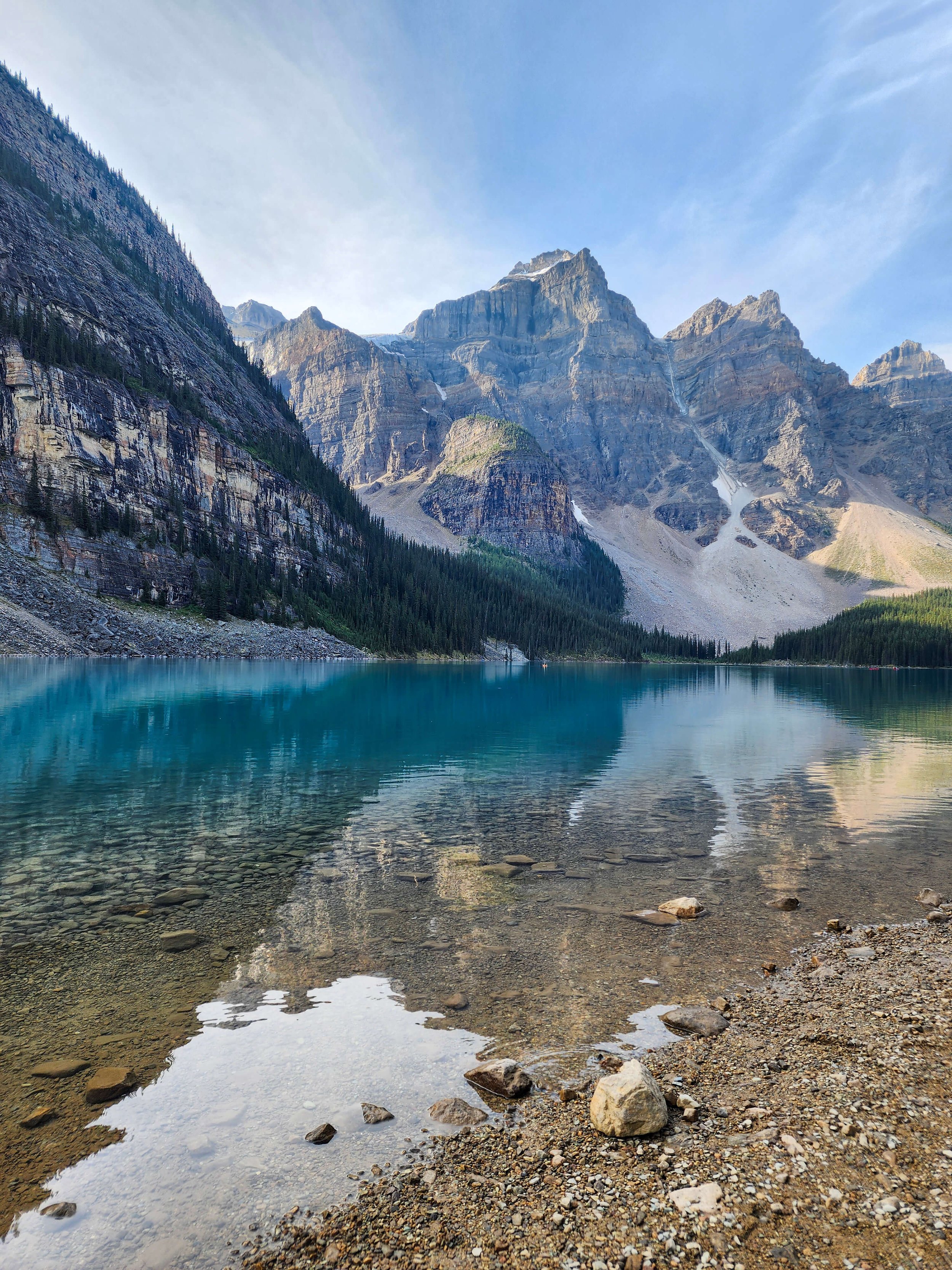 Moraine Lake Shoreline in the Morning