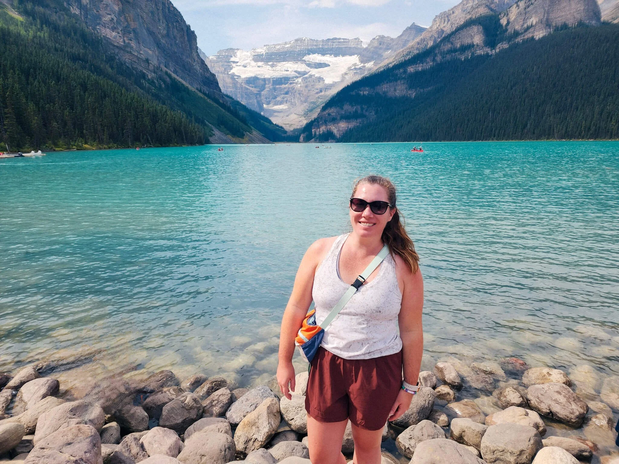 Standing at Lake Louise