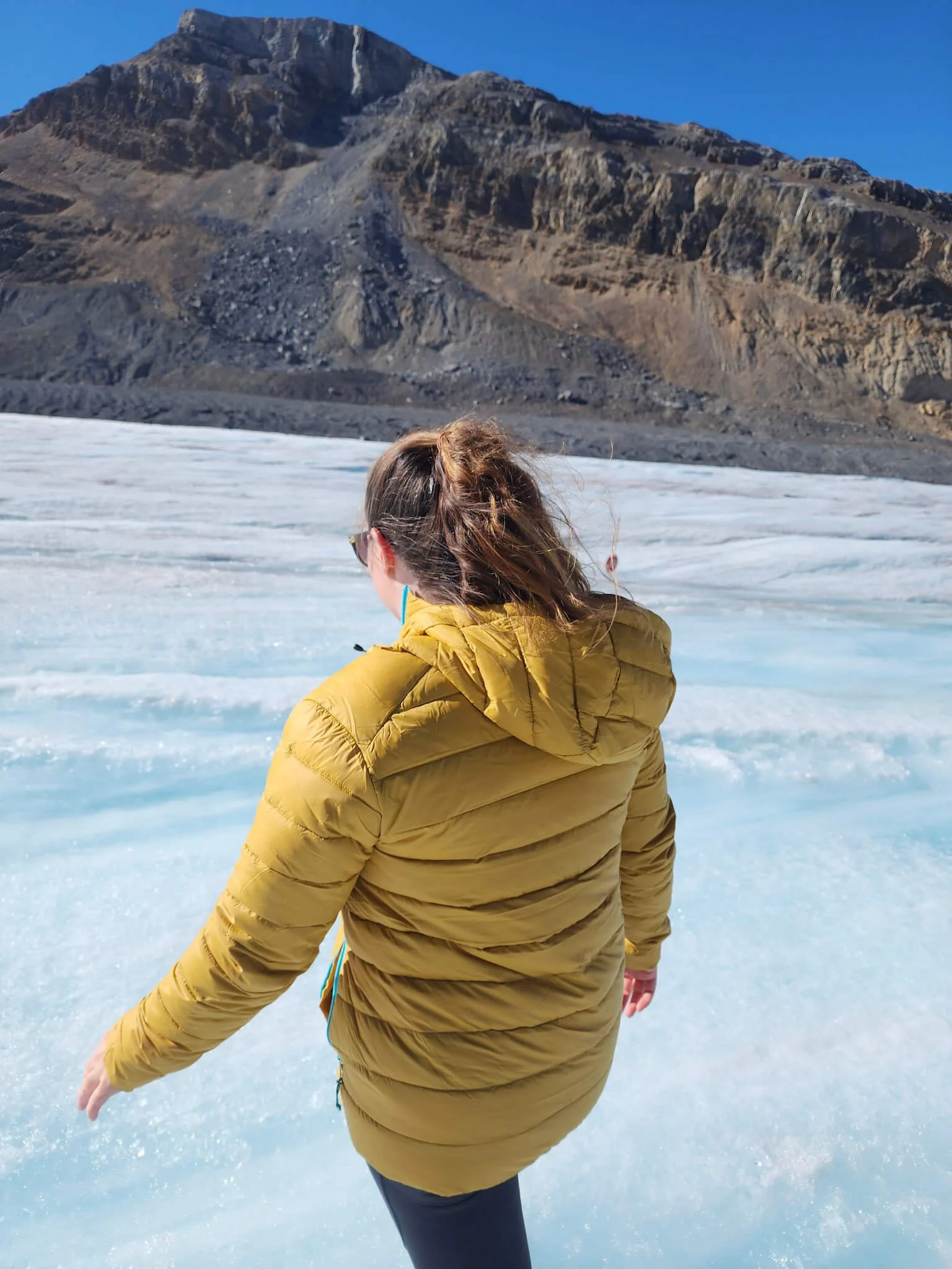 Walking on Athabasca Glacier