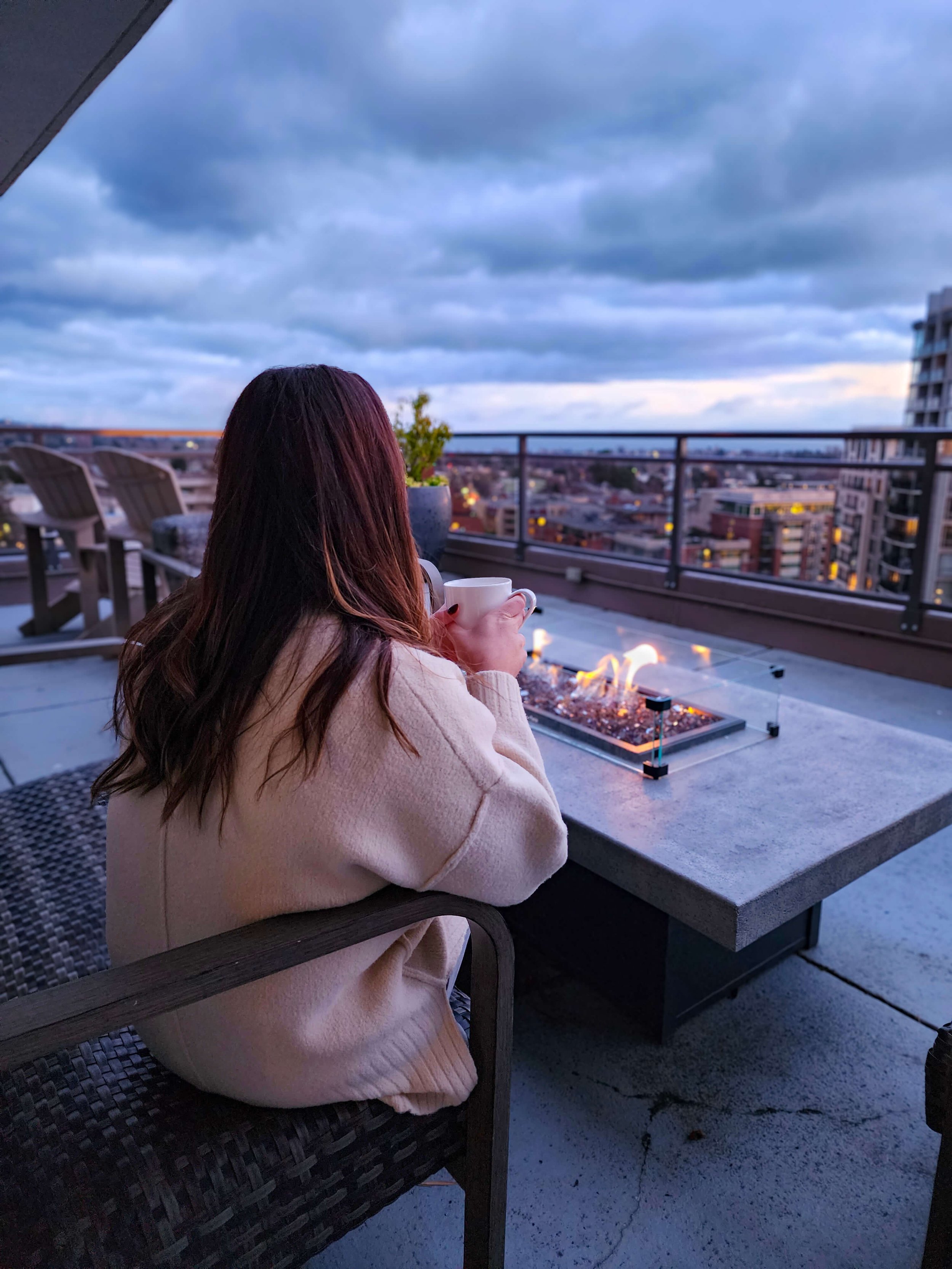 Fire pit on the penthouse balcony at Chateau Victoria.jpg