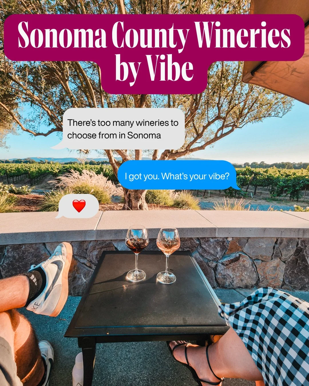 After multiple trips to Sonoma and two wine club memberships, I&rsquo;ve learned that my favorite wineries aren&rsquo;t necessarily interchangeable.

Sometimes I want beautiful views and a long tasting. Sometimes I want bubbles. Sometimes I want some