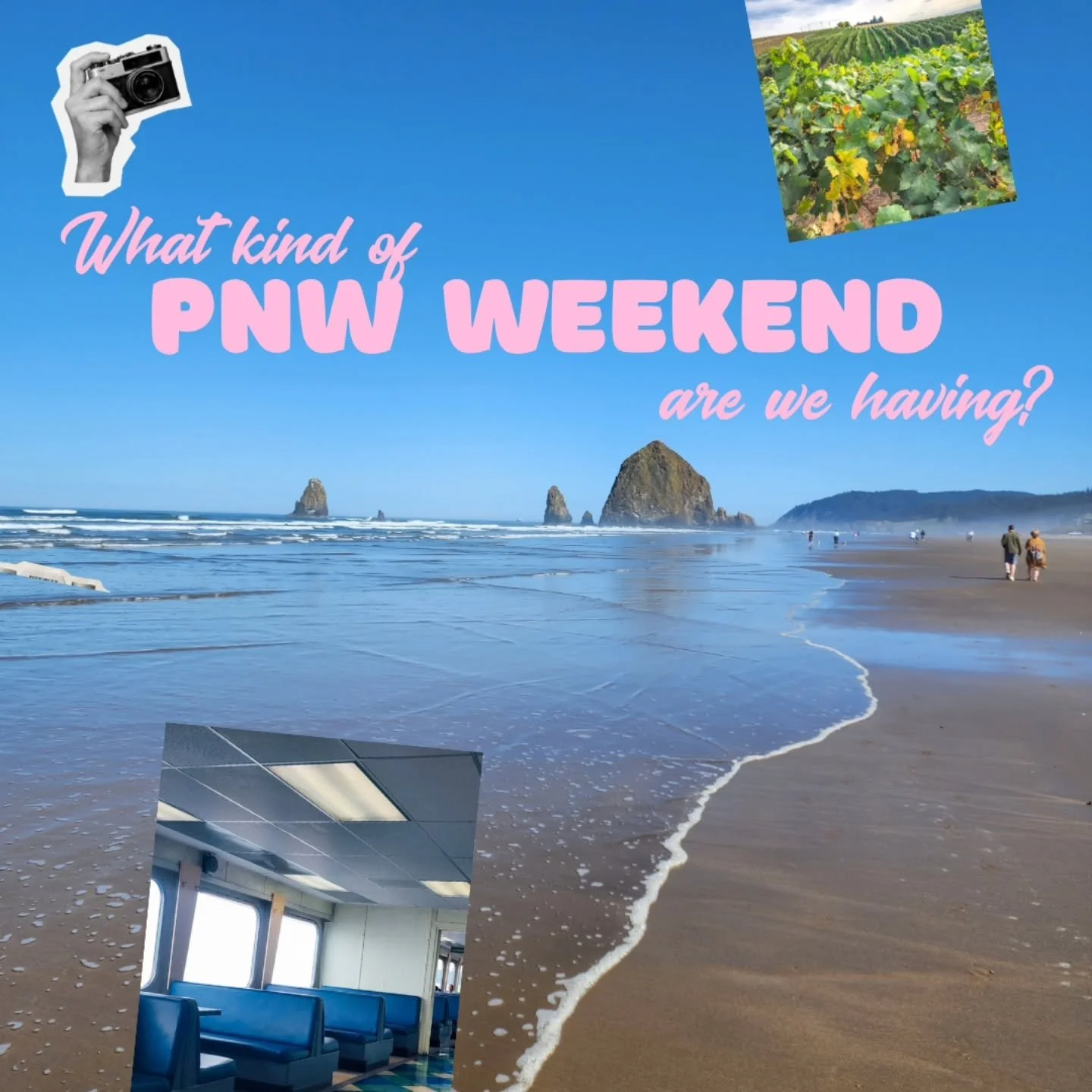 What kind of PNW weekend are we having? Pick your vibe:

🏝️ Island escape &rarr; San Juan Island, WA
🏘️ Small-town weekend &rarr; Poulsbo, WA
🍷 Wine country &rarr; Tualatin Valley, OR
🌊 Coastal reset &rarr; Astoria, OR
🏔️ Outdoor adventure &rarr
