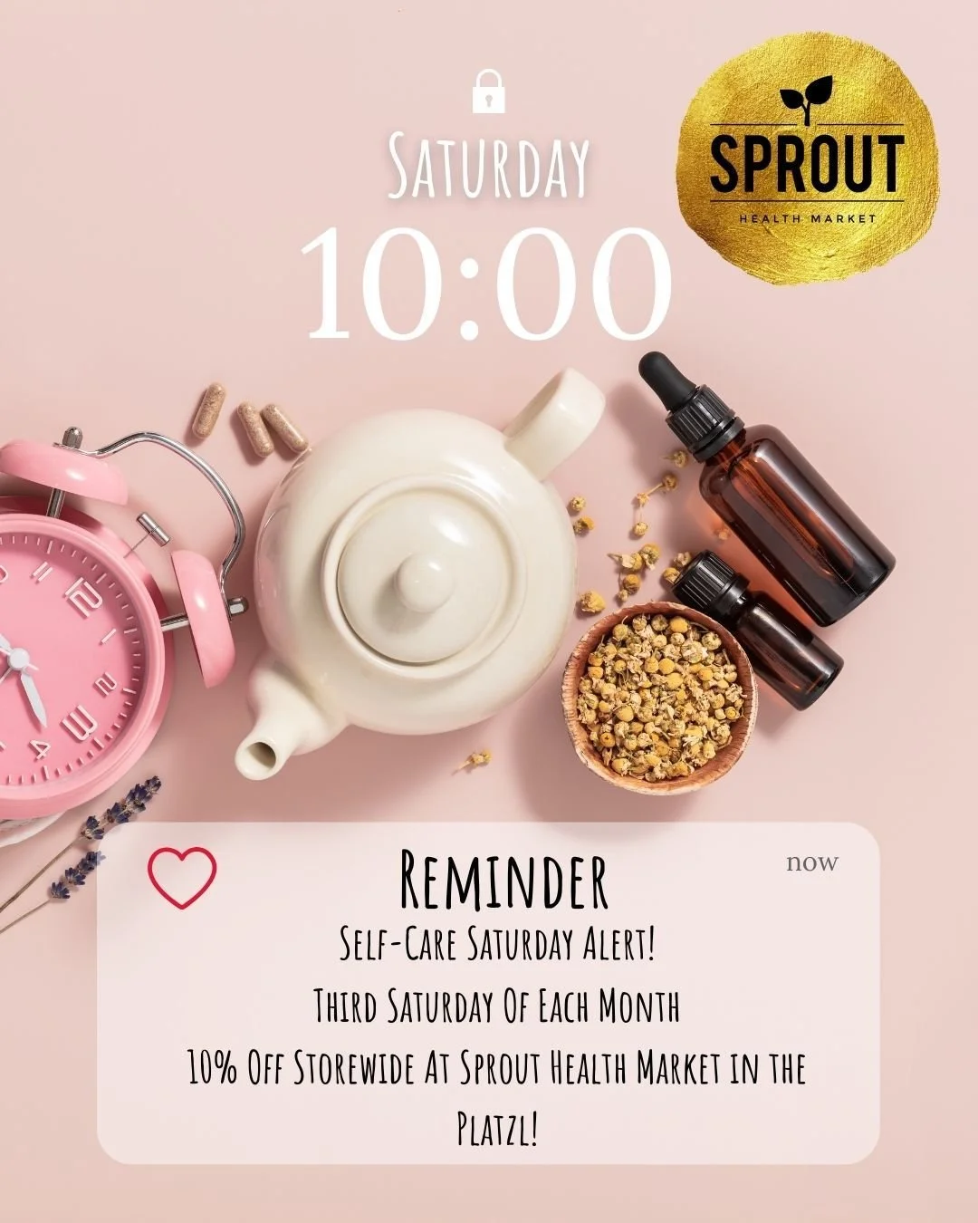 Slow down, sip something warm, wander the shelves a little longer&hellip; Saturdays are for you.🤍

Our Self-Care Saturday is back at the Platzl today and it&rsquo;s the perfect excuse to stop by! 

🌿 10% off storewide
🛍️ Today only (3rd Saturday o