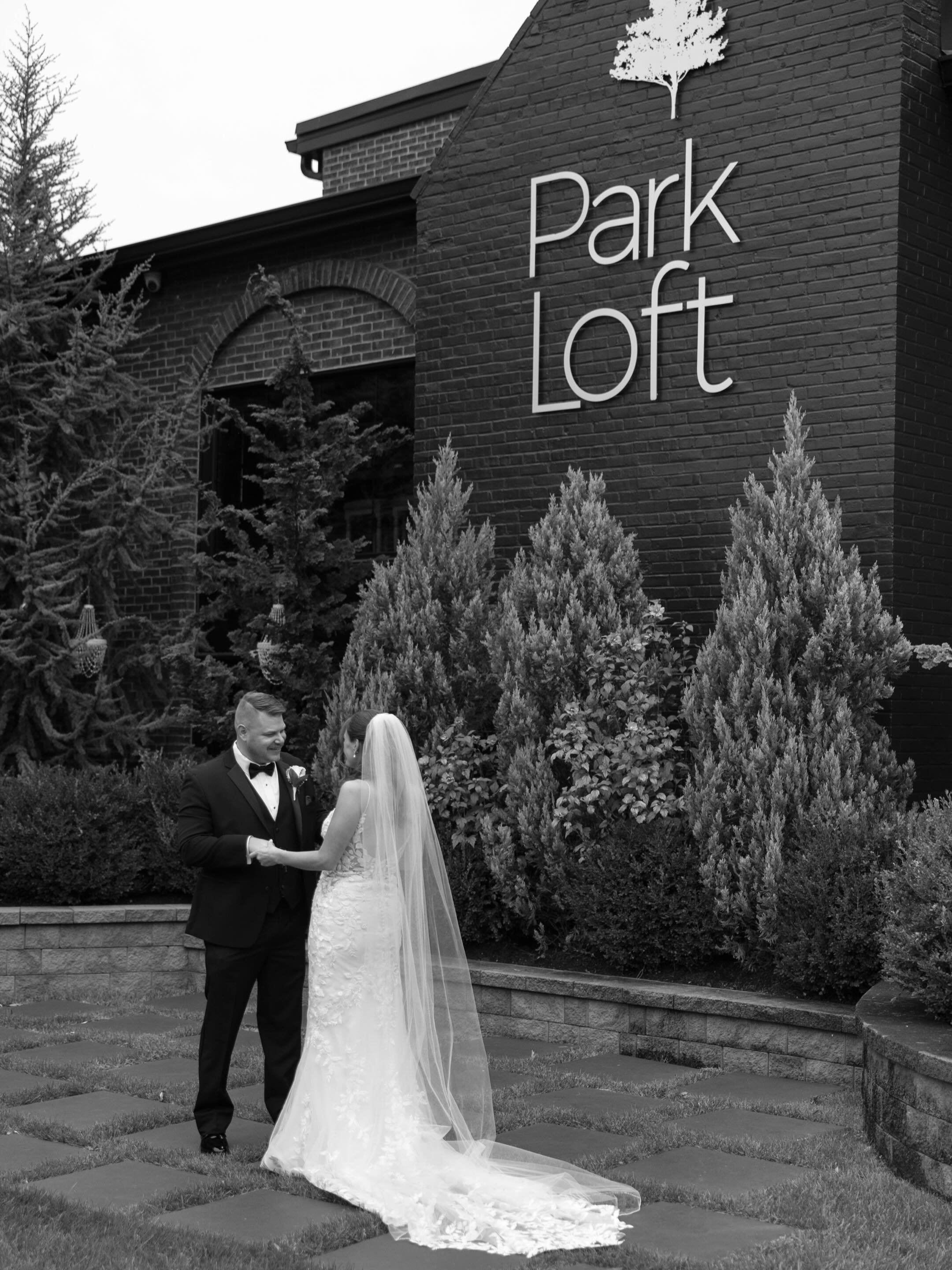 Celebrated Kelly &amp; Dennis before the big storm rolled in last weekend! It was a beautiful day. 🖤

Couple: @kellymgoodrich @dennisgbeard 
Venue: @park_loft 
Makeup/ Hair: @sabellasalonnj @cristymtate 
Florals: @flowerpowerflorist1 
DJ: @thisisite