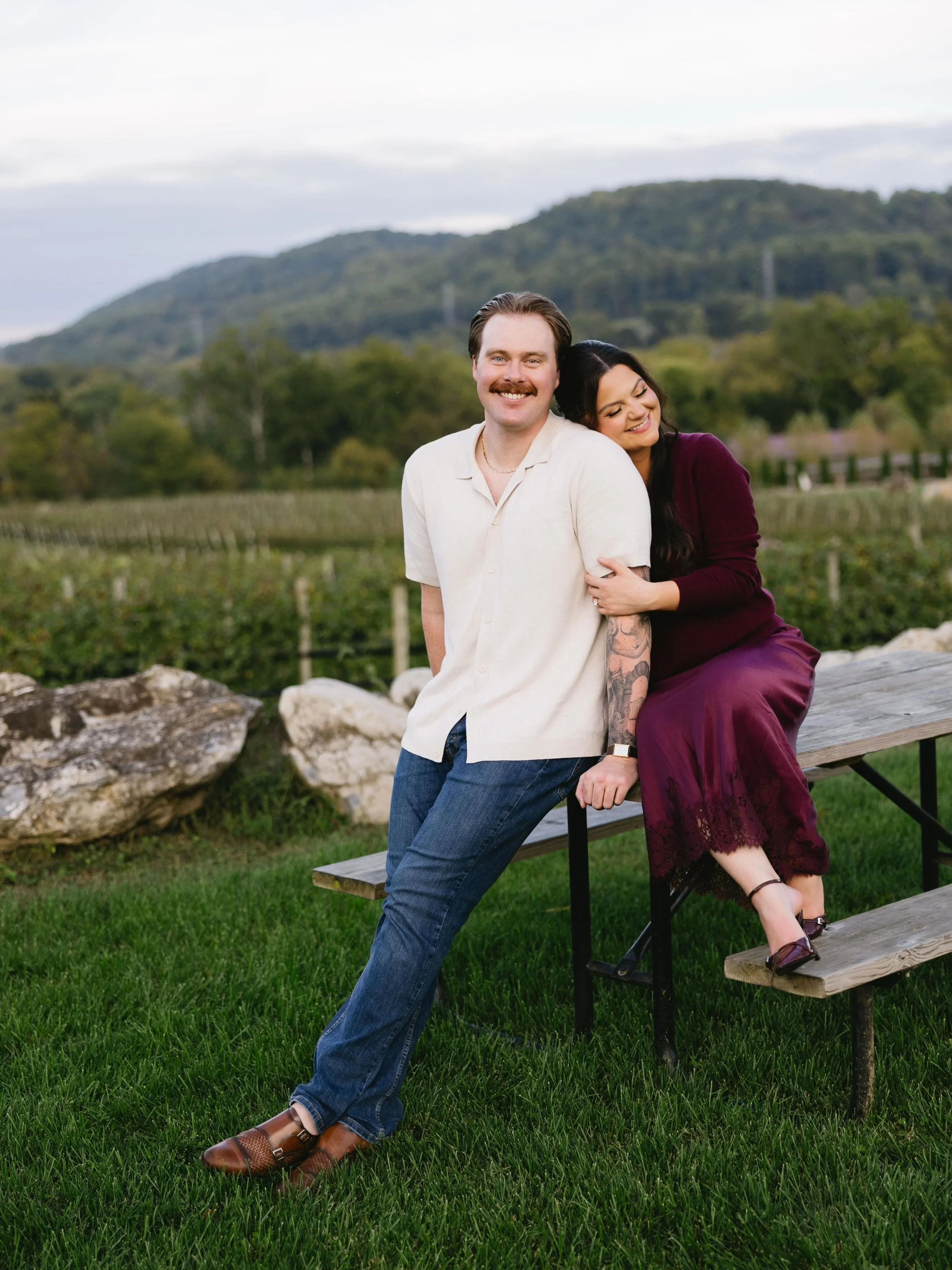 Tuscany or New Jersey? I&rsquo;ll never tell&hellip;

Good times and great wine with Erika + Jordan 🖤

@erika.xvx @albavineyard 

#njengagementphotographer #njweddingphotographer #jerseycityweddingphotographer