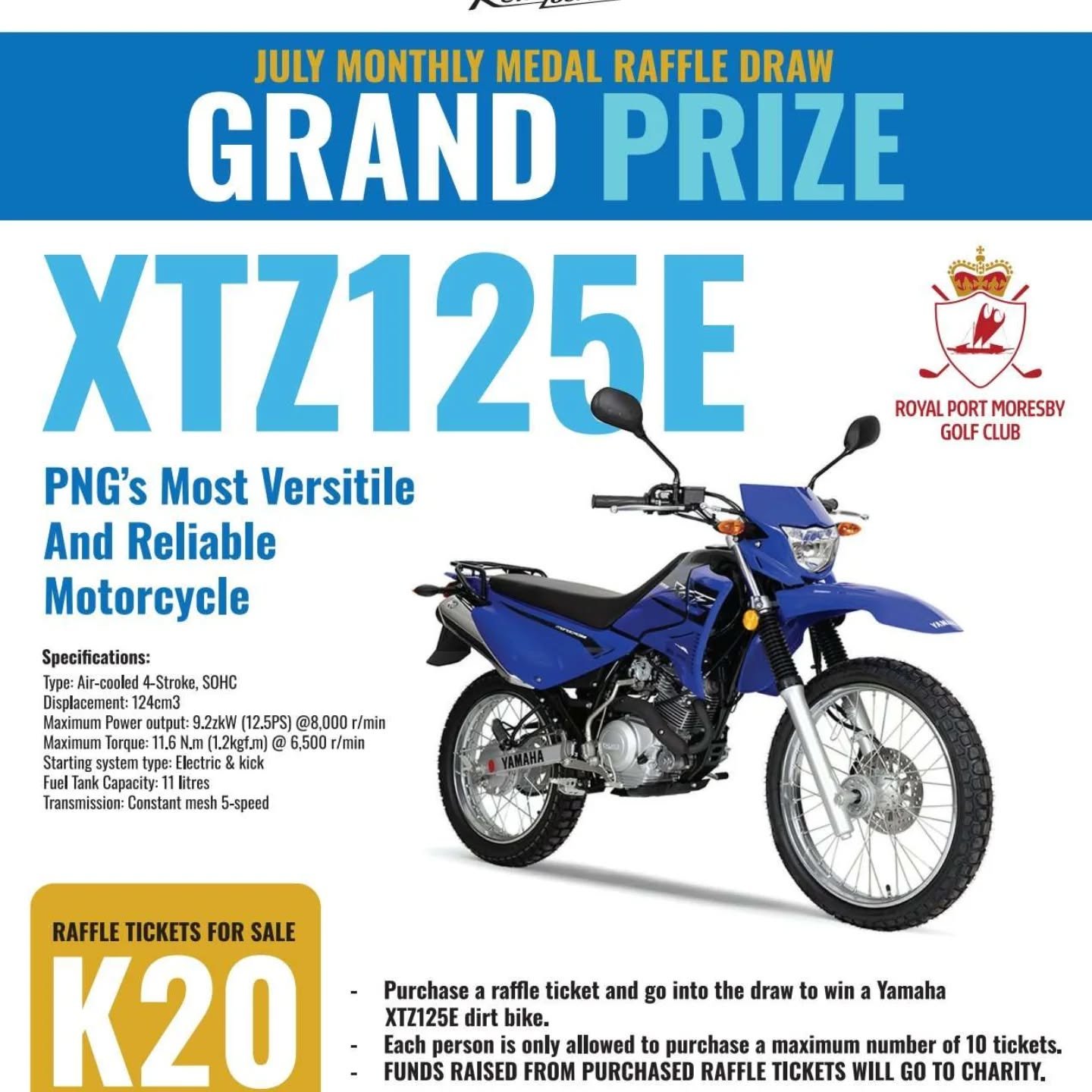 Thank you to Ela Motors for your continued support to Buk bilong Pikinini. 

We&rsquo;re excited to announce fundraising raffle tickets. Thanks to Ela Motors, you could win a brand-new Yamaha XTZ! 🏍️🔥

All proceeds from ticket sales will go directl