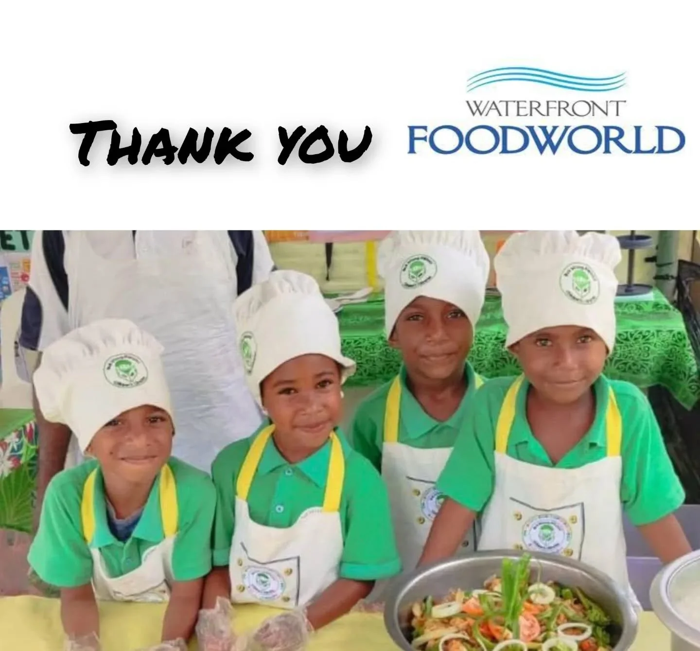 Thank You to Waterfront Foodworld for Supporting Buk bilong Pikinini&rsquo;s Literacy Week! 💚📚

Thanks to your donation of fresh vegetables (carrots, onions, and broccoli), assorted tinned fish, cooking oil, utensils, Duracell batteries, Sanitarium