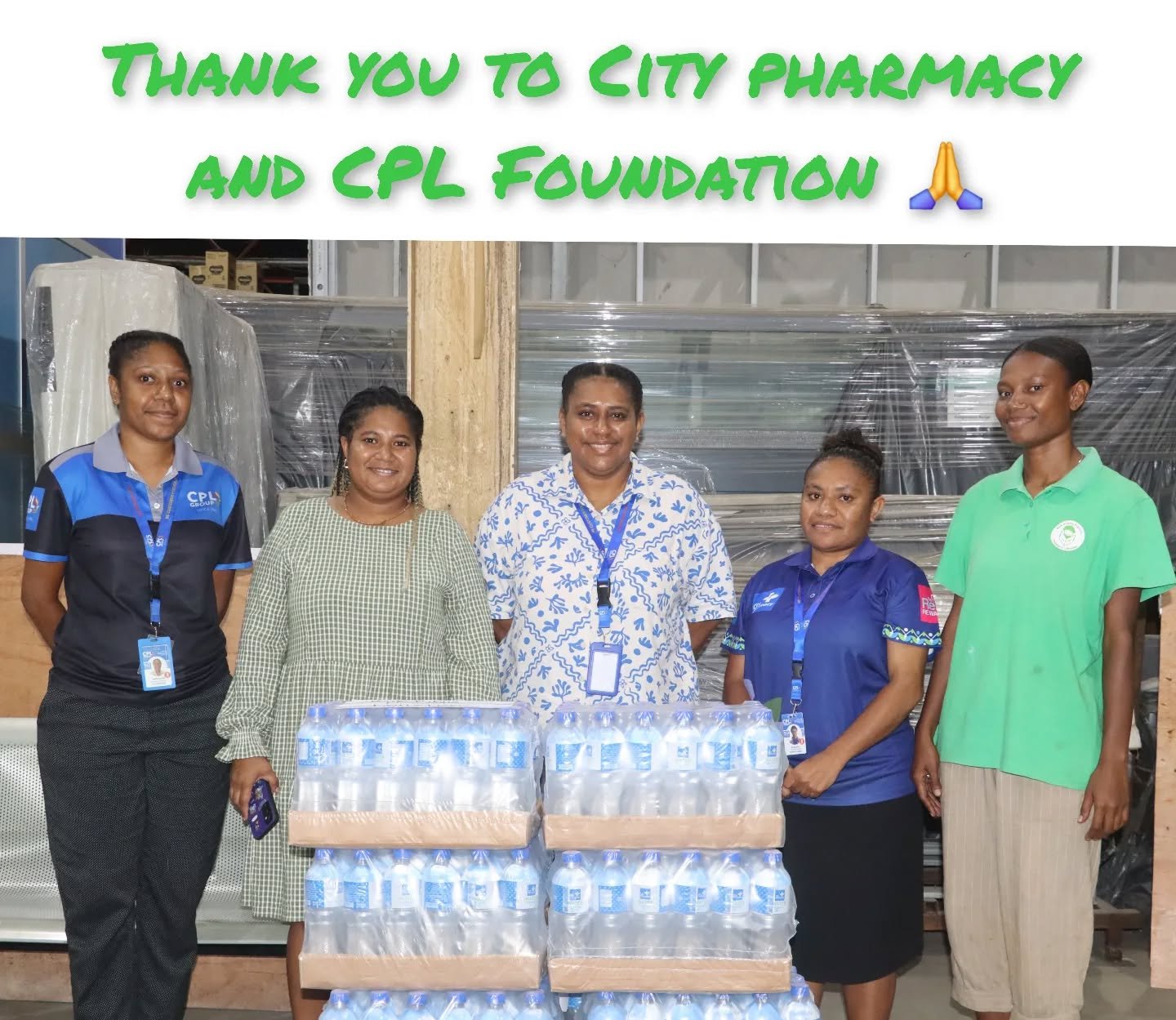 Thank you to City Pharmacy and the CPL Foundation team for supporting the Buk bilong Pikinini Education Charity Golf Tournament with cartons of water for our participants! 🎉

Your contribution ensured everyone stayed refreshed and energized througho