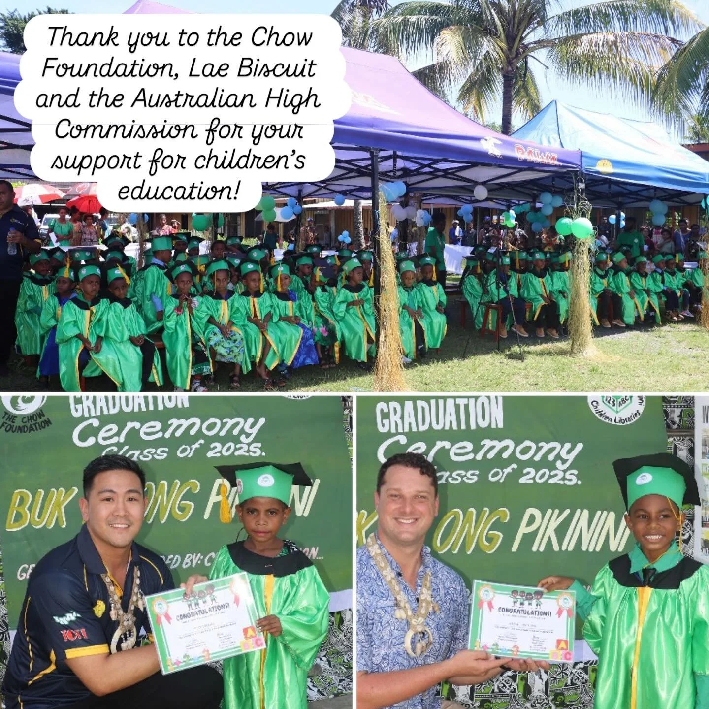 We celebrated the 1st graduation of 90 children at our LLC at St Steven&rsquo;s Catholic Primary School in Lae sponsored by the Chow Foundation and Lae Biscuit. it was wonderful to see the children in their graduation gowns knowing that they have rec