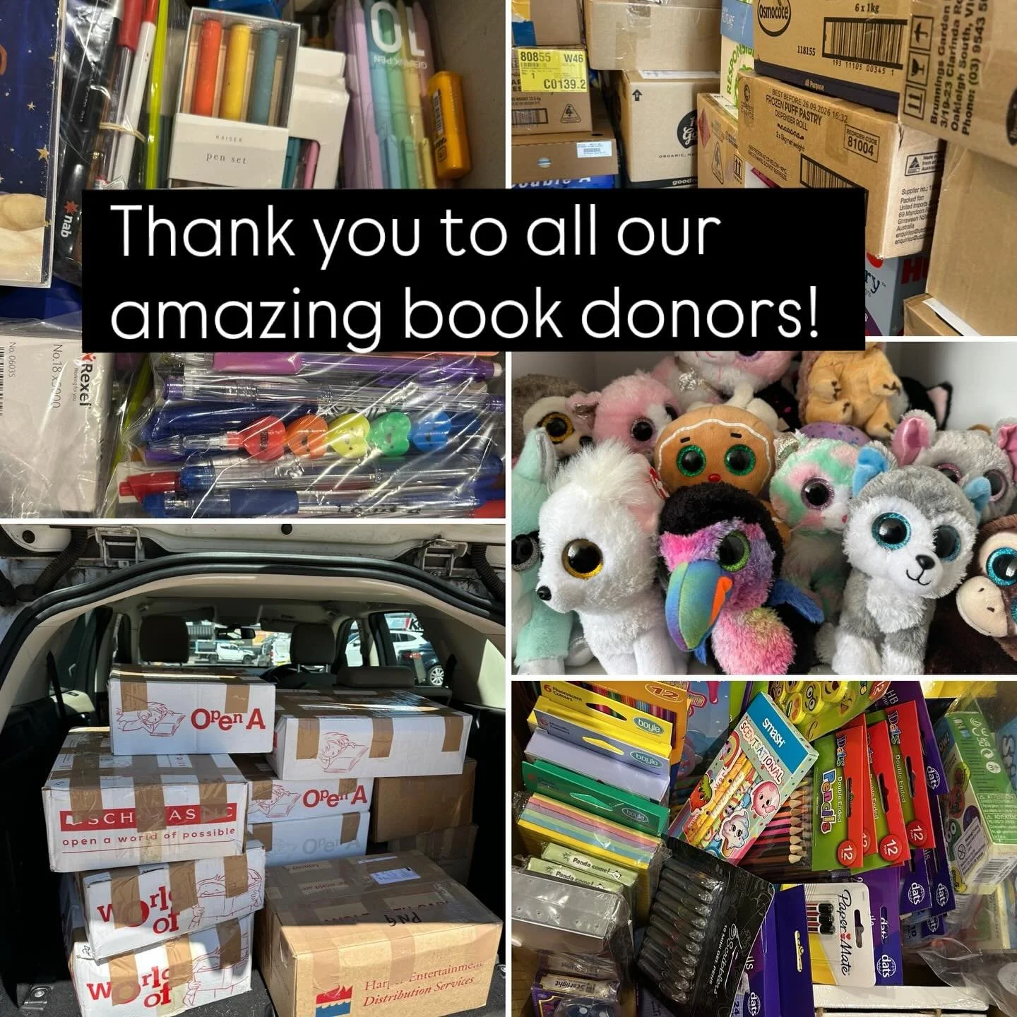 Our warehouse in Canberra is bursting at the seems with exciting books, stationery, teachers resources and educational toys! Our first shipments have landed in PNG and more are underway thanks to all the generous donations we have received from organ