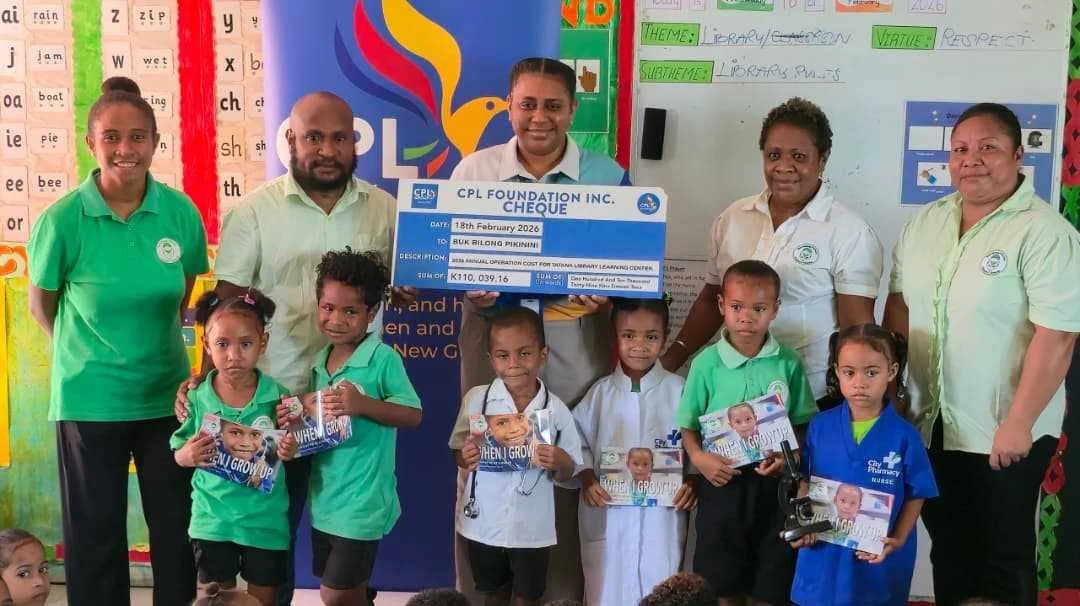 City Pharmacy Limited Foundation Presents K110,039.16 to Buk bilong Pikinini in Support of Tatana Library Learning Centre