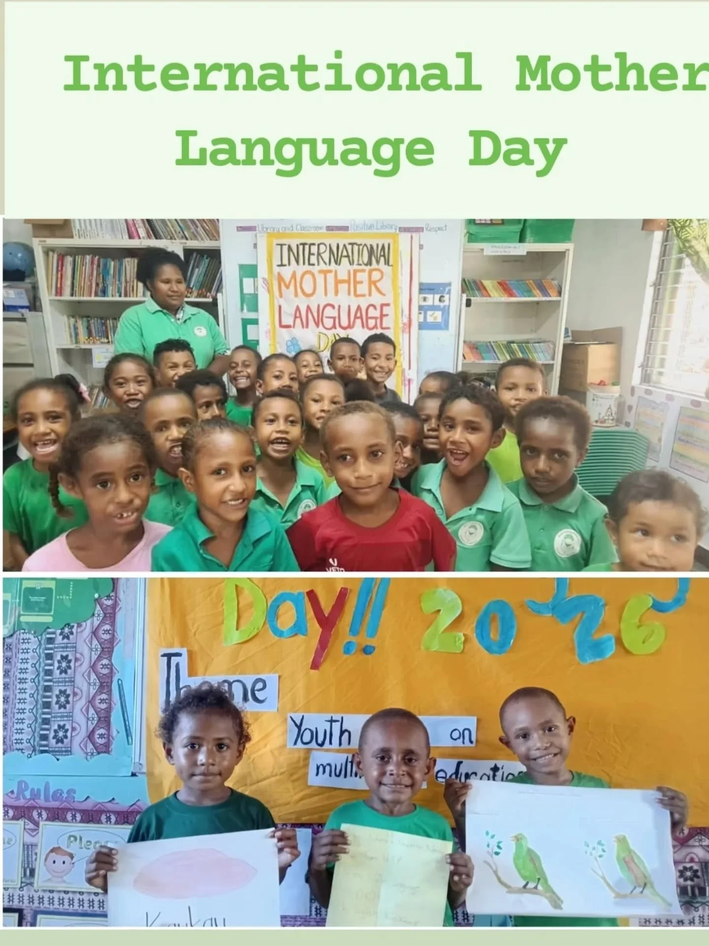 International Mother Language Day at Buk bilong Pikinini Libraries 💚🌏

Today, we observed International Mother Language Day across our BbP libraries, celebrating the beauty of linguistic diversity and the power of multilingual education.

In Papua 