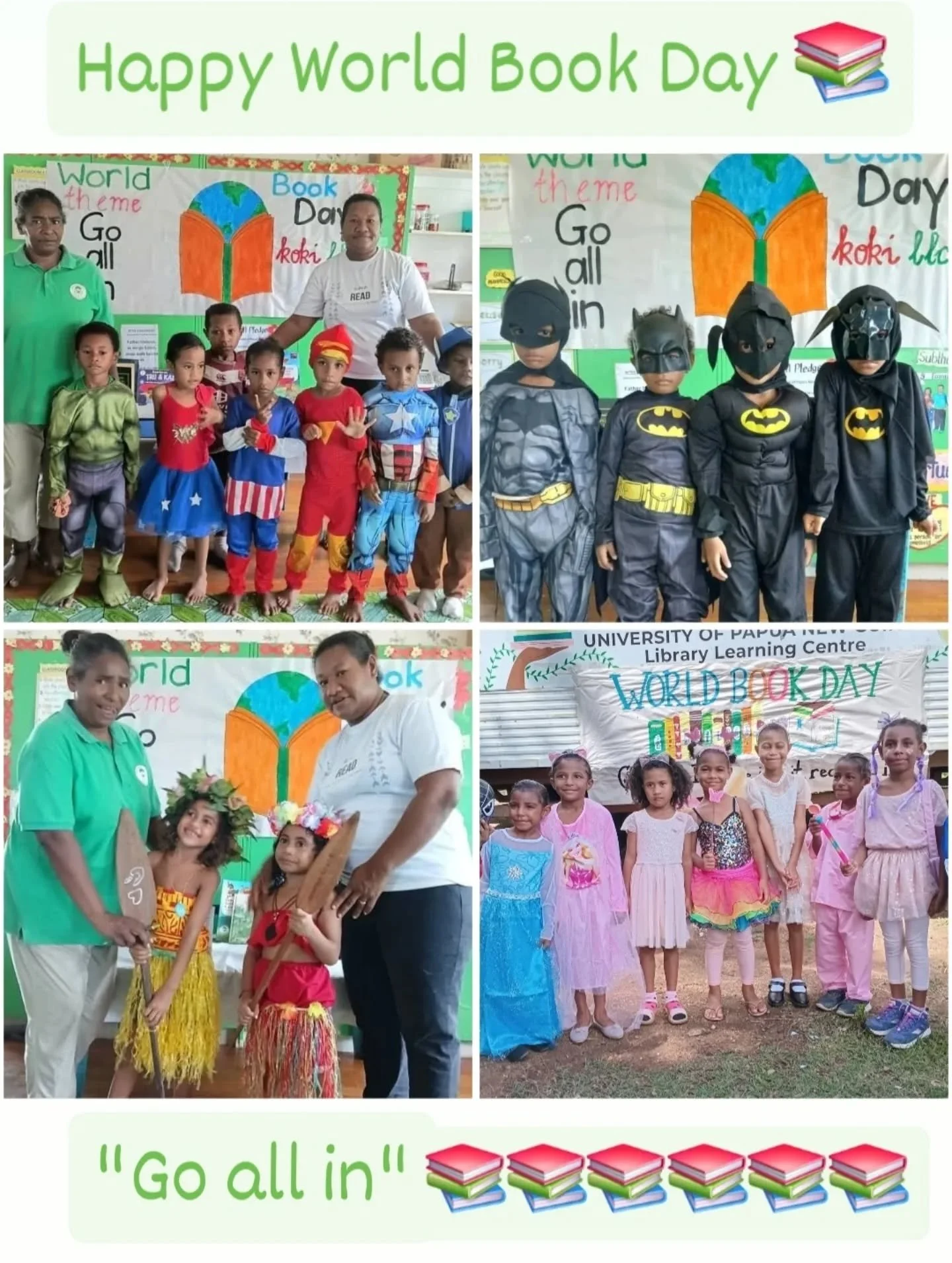 Books came to life as children dressed up as their favourite characters at Buk bilong Pikinini&rsquo;s World Book Day! 📚✨ they looked colourful, creative, and full of joy, enjoying storytelling, character parades, colouring, and interactive games.

