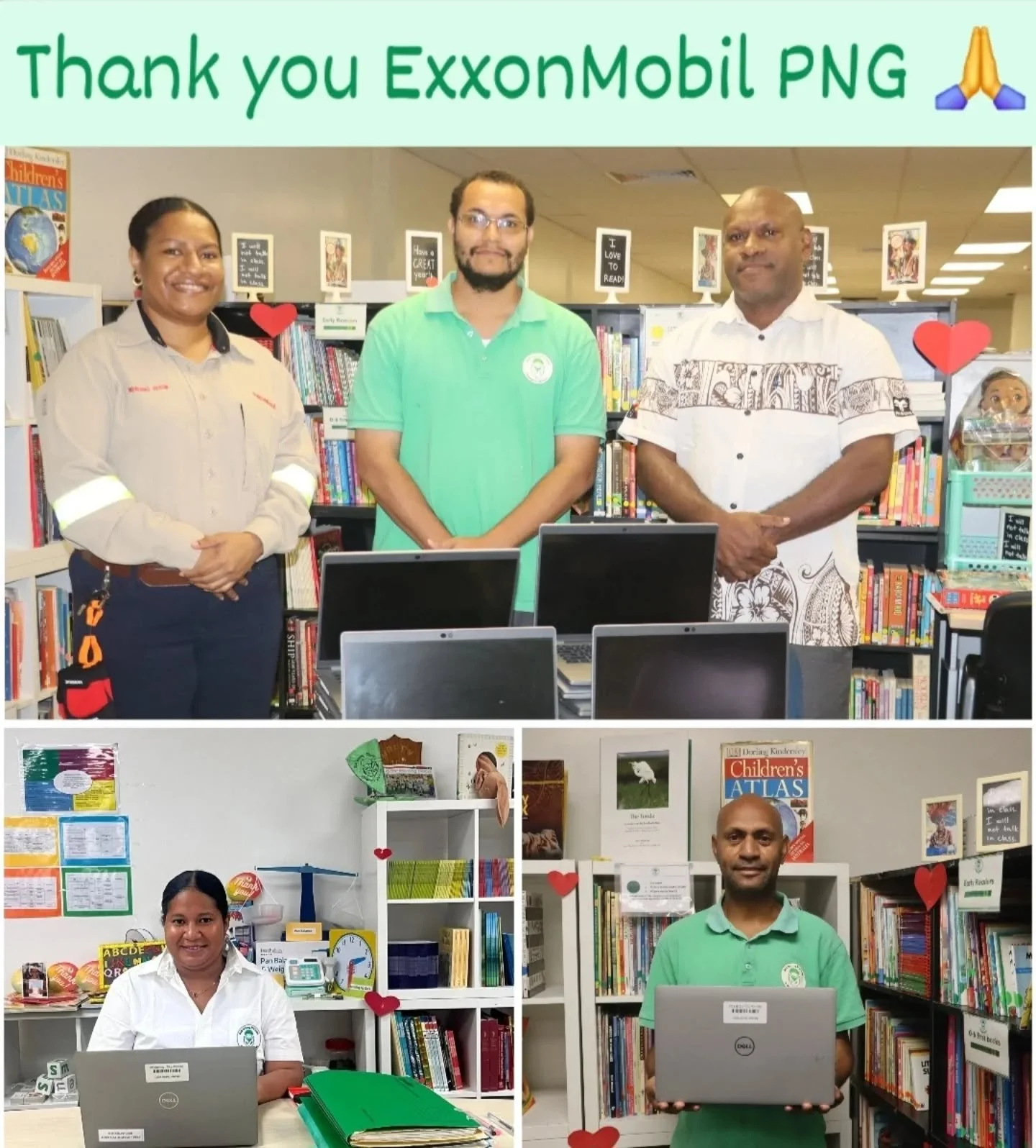 Thank You, ExxonMobil PNG 💚

We would like to sincerely thank ExxonMobil PNG for their continued support and valued partnership.

We are especially grateful for the recent donation of 50 refurbished laptops for our Head Office team. This generous co