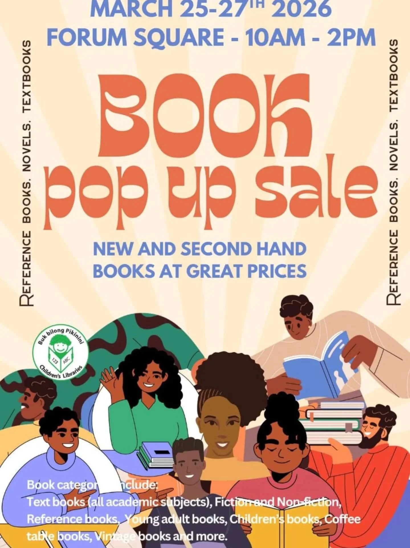 📚✨ Only 2 days to go!
Our UPNG Pop Up Book Sale is happening on the  25th&ndash;27th March 2026 at Forum Square (10am&ndash;2pm)!

Come and browse a great selection of books from textbooks and reference materials to fiction, children&rsquo;s books, 