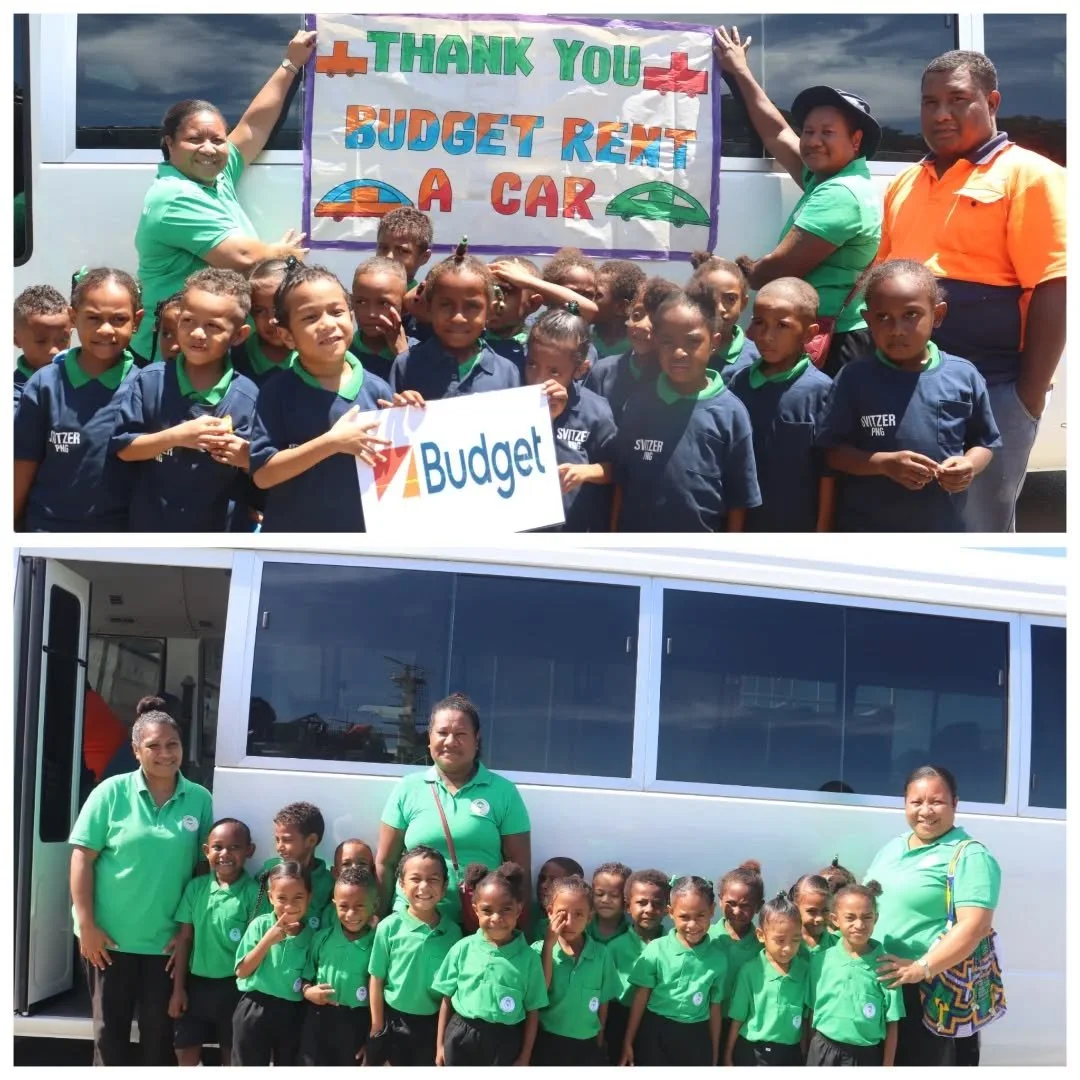 A big thank you to Budget Rent a Car for their continued support to Buk bilong Pikinini! 🚗✨

We appreciate your generous vehicle support during our recent student excursion, ensuring our children travel safely and comfortably to their learning exper