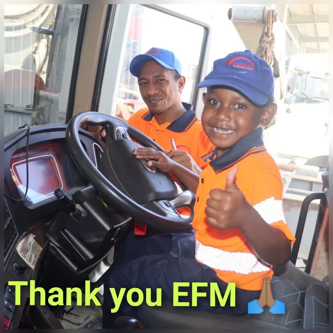🚛📸 On Set with Our Future Truck Driver! 📸🚛

Buk bilong Pikinini was excited to partner with EFM for a special WIGU photoshoot, bringing the Truck Driver profession to life for our &ldquo;When I Grow Up&rdquo; reader series!

Little Benjamin had a