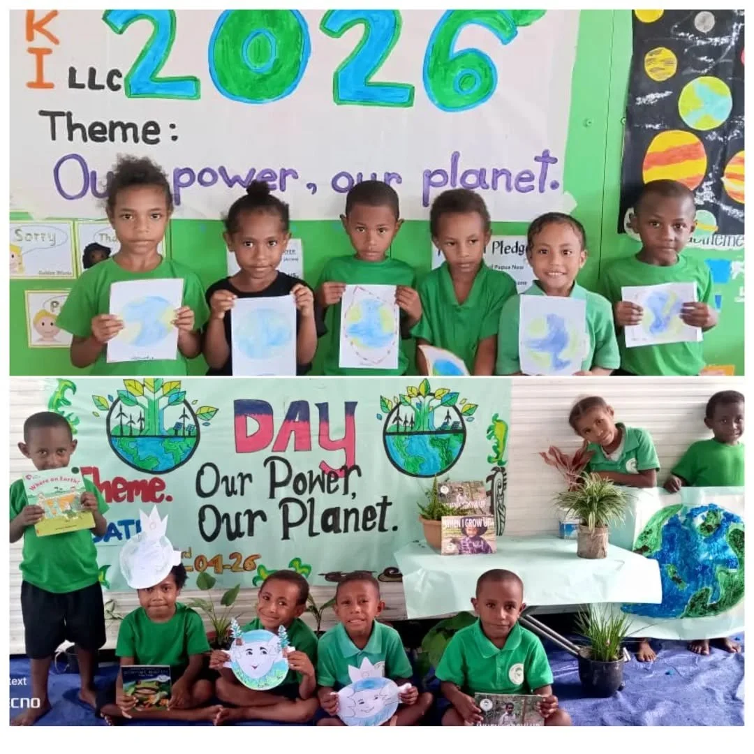 🌍💚 World Earth Day 2026 💚🌍

All our Buk bilong Pikinini Library Learning Centres  celebrated World Earth Day. Engaging children in fun, creative, and meaningful activities focused on caring for our environment.

From earth-themed colouring and cr