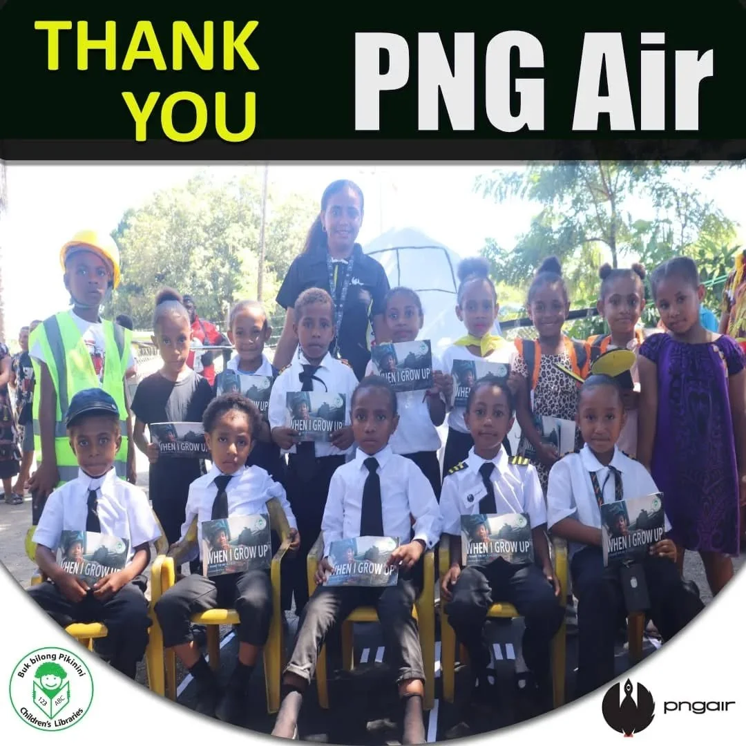Buk bilong Pikinini is proud to announce the renewal of its valued partnership with PNG Air, a Platinum Partner, during a special celebration at the 6 Mile Library Learning Centre to mark World Pilot Day.

Over the past decade, PNG Air has played a v