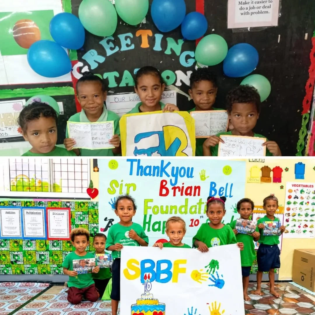 Celebrating a Decade of Impact with the Sir Brian Bell Foundation 🌟

As one of Buk Bilong Pikinini's Platinum Sponsors, the Sir Brian Bell Foundation (SBBF) has played a vital role in transforming the lives of thousands of children across Papua New 