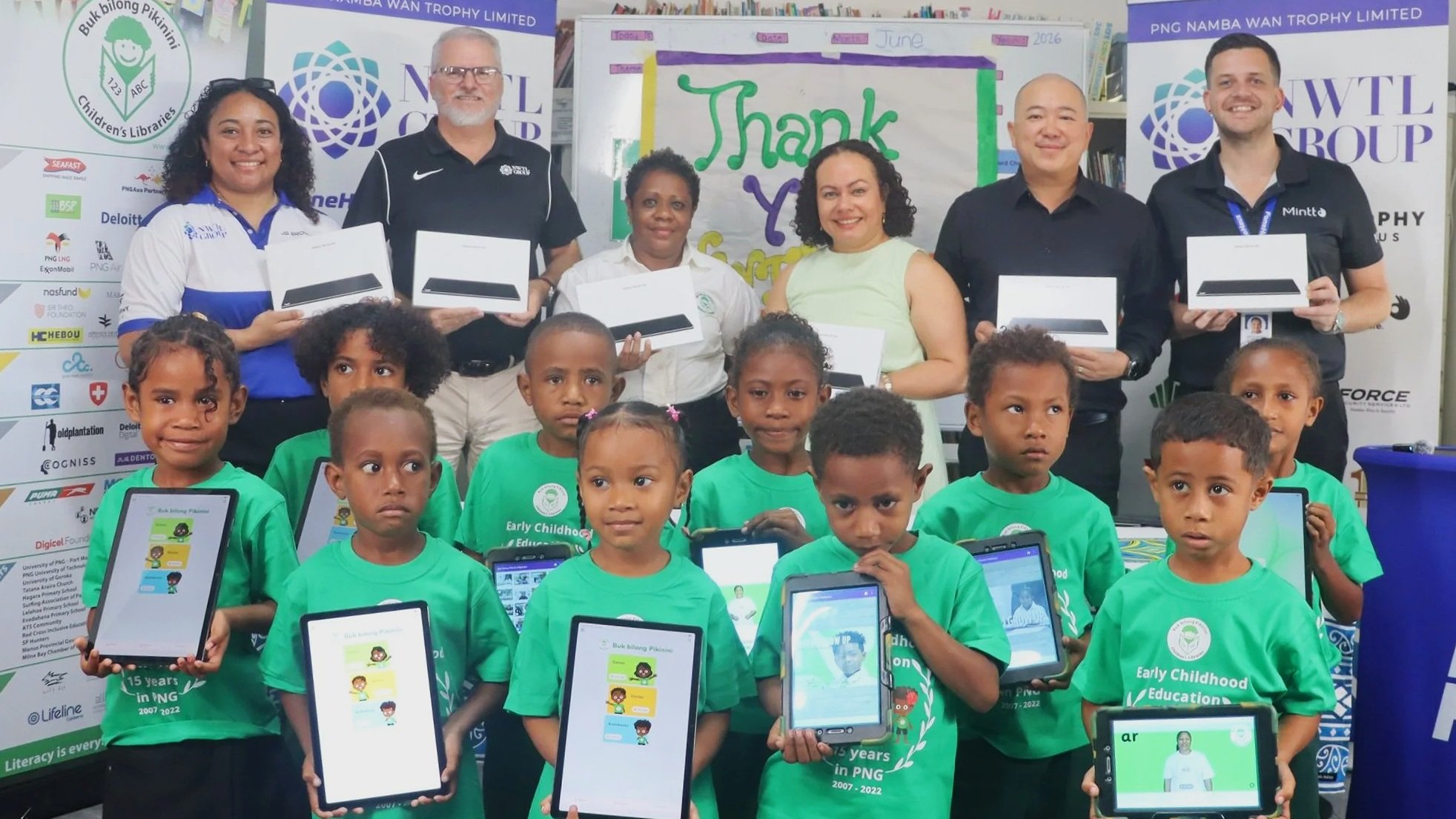 Buk Bilong Pikinini and Nambawan Trophy Limited (NWTL) and Fone Haus Announce New Digital Learning Partnership