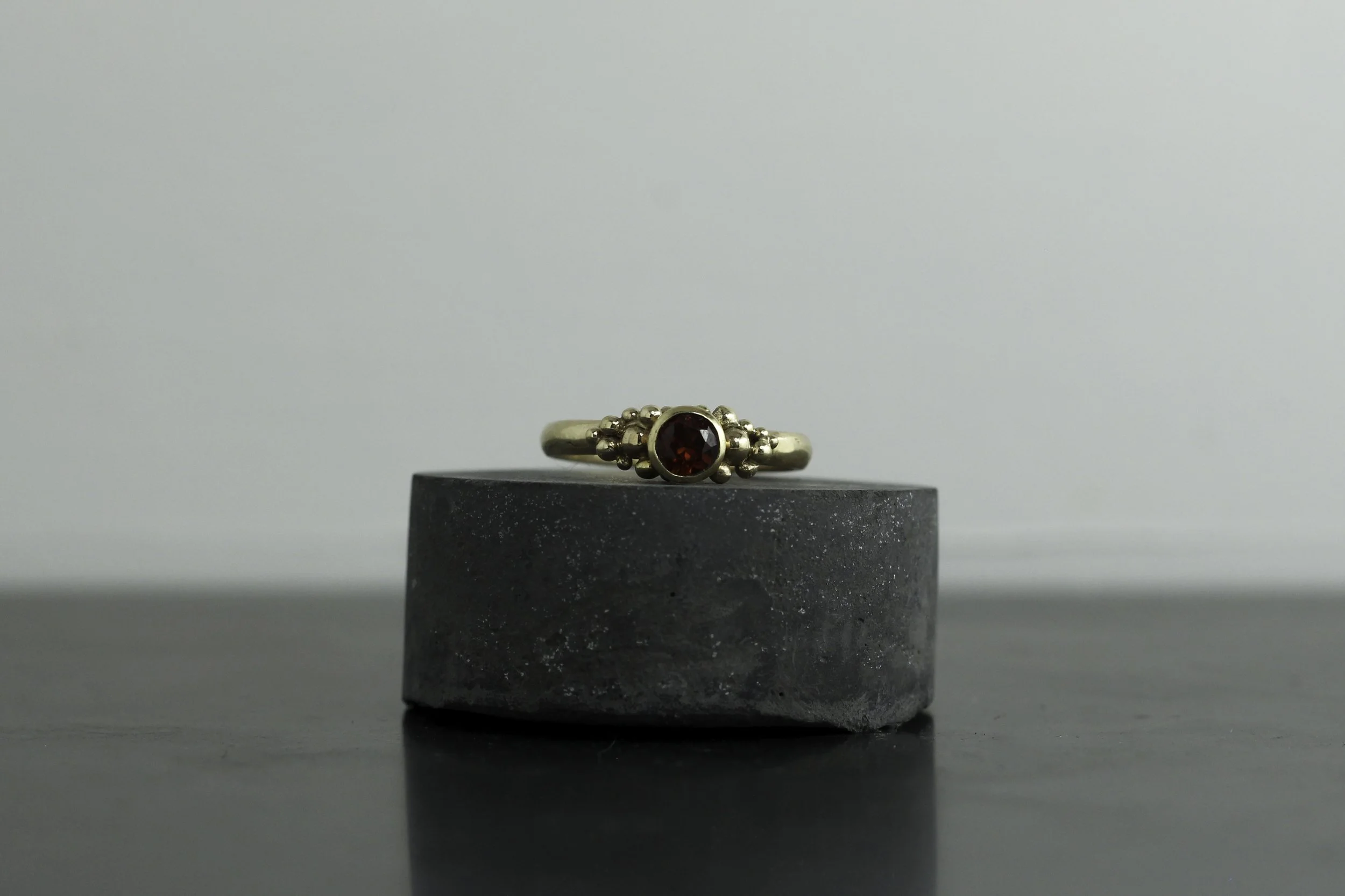 9ct Gold and Red Spinel Ring