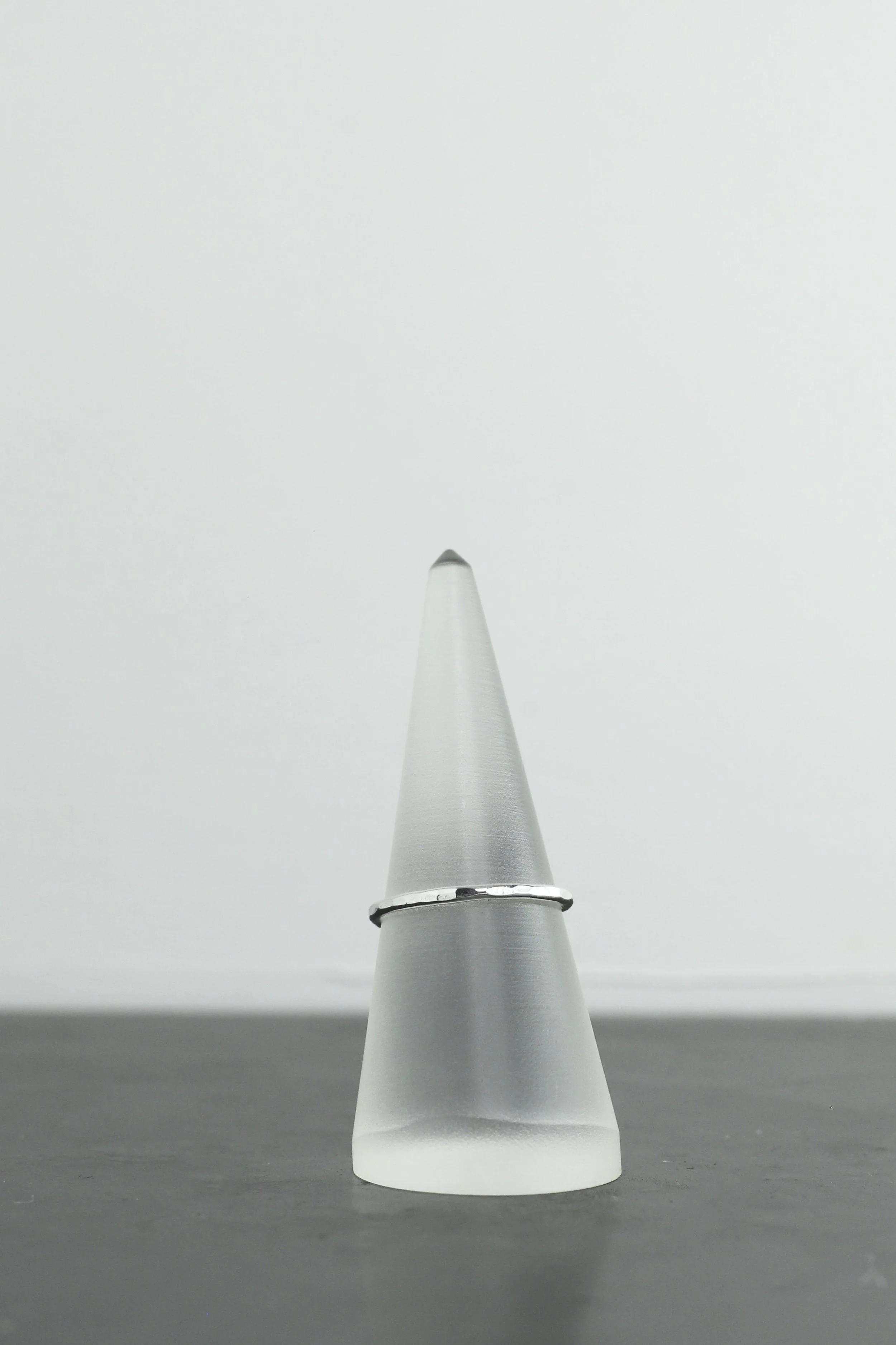 Silver Hammered Stacking Ring