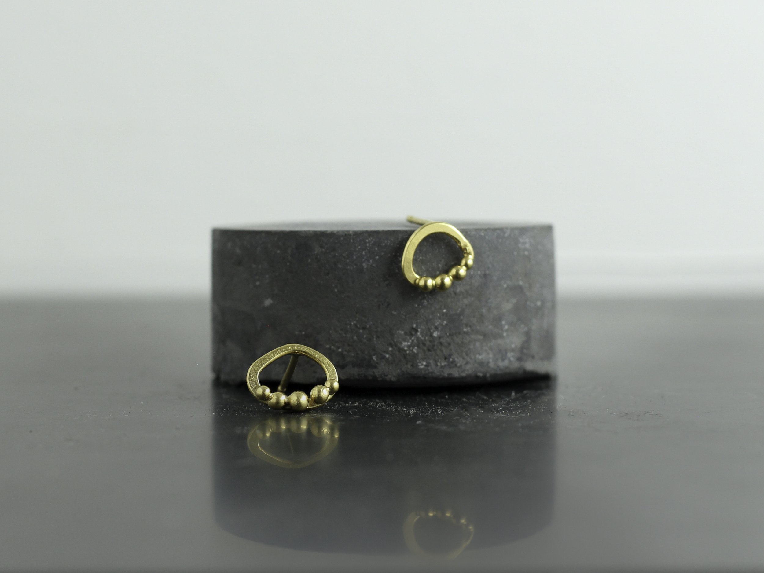 Golden Granulated Rockpool Studs