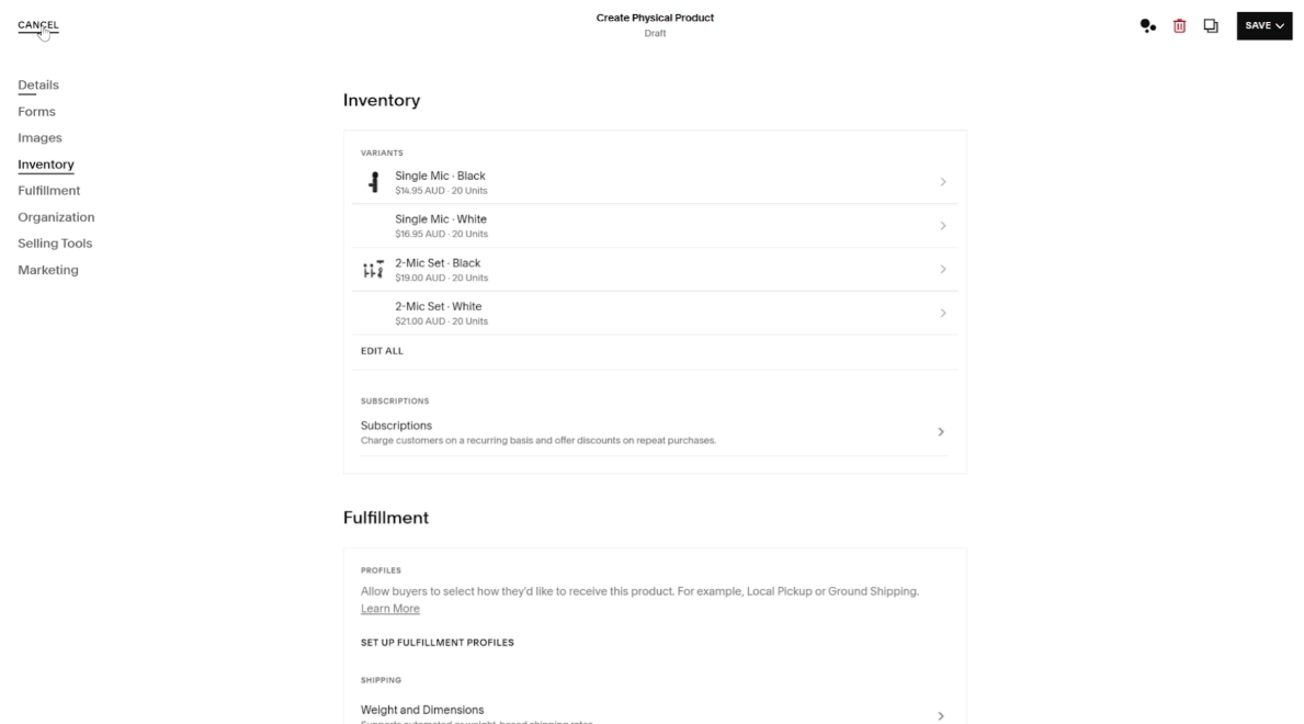 Adding products to your Squarespace website