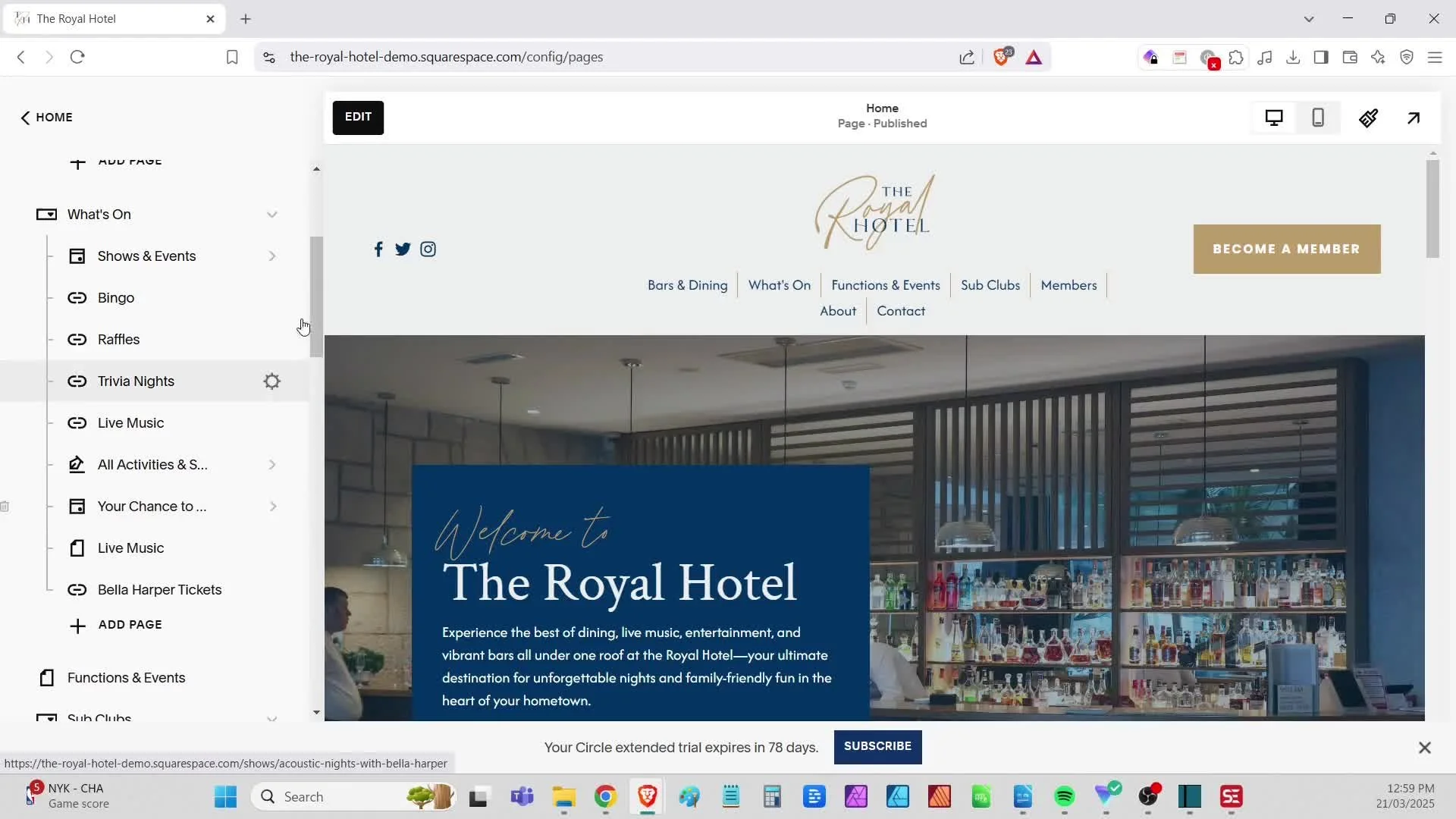 Adding a Direct Link to a Page from the Main Navigation